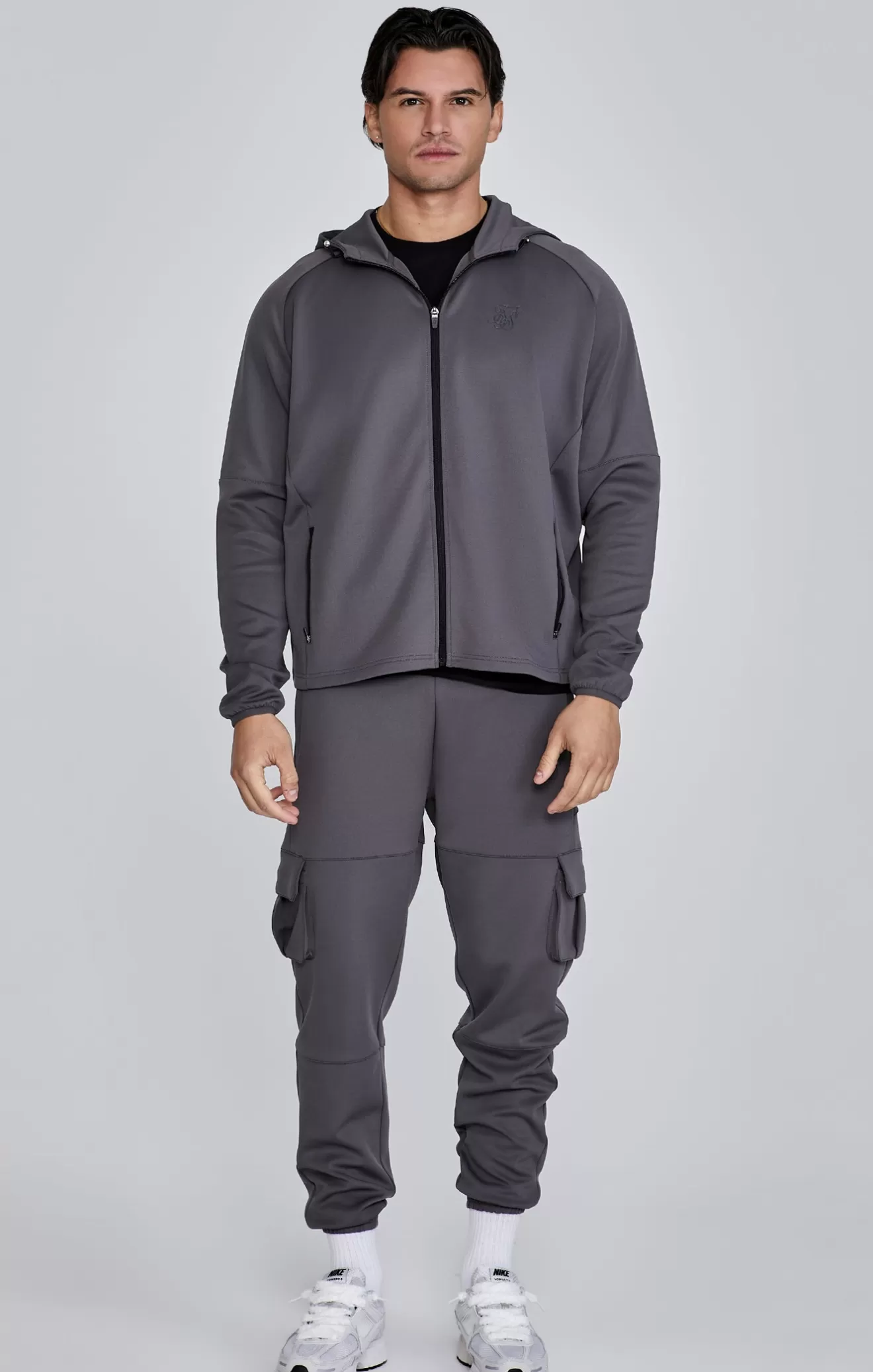 SikSilk Joggers^Grey Cargo Joggers