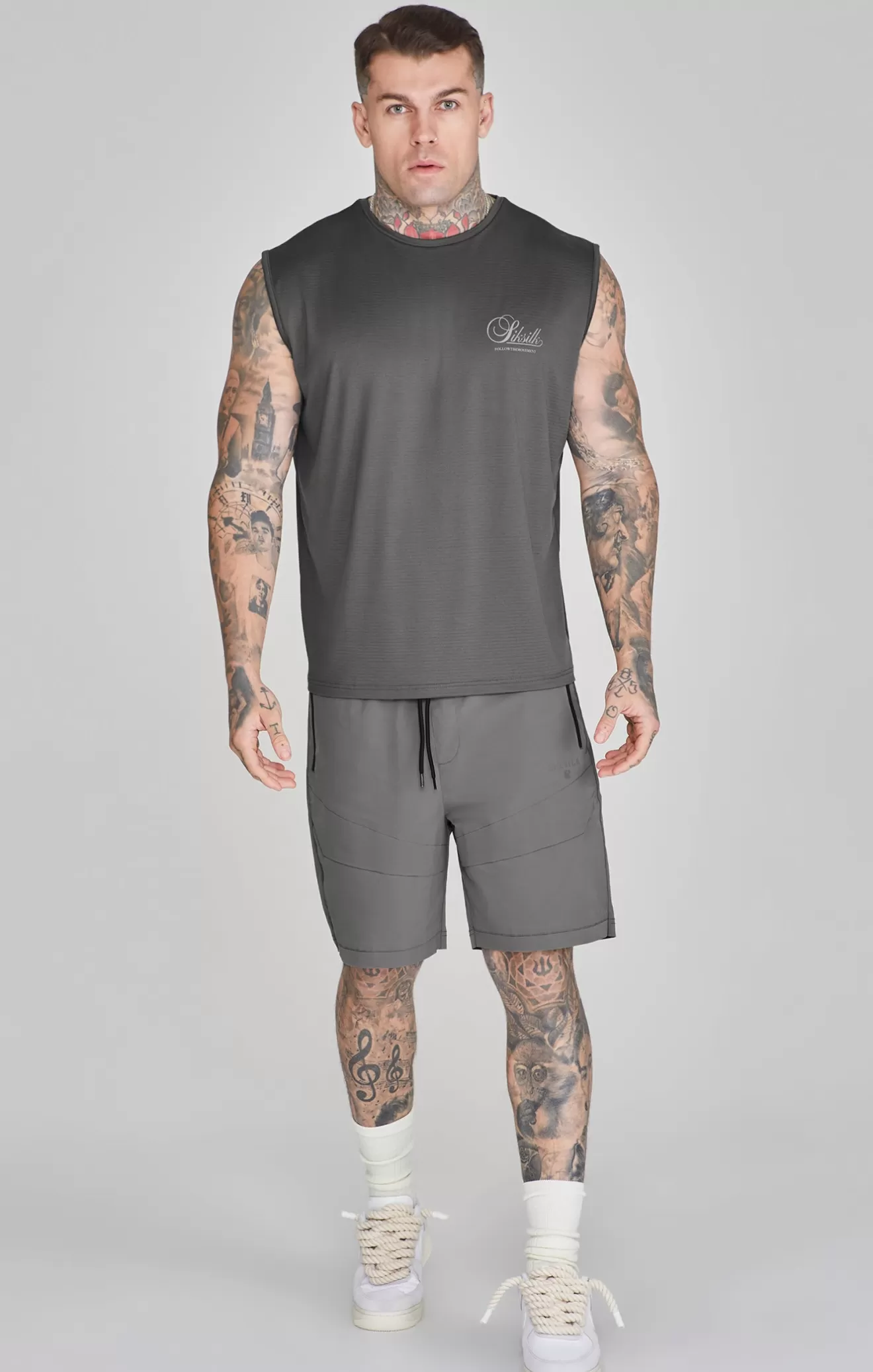 SikSilk Shorts^Grey Cargo Shorts