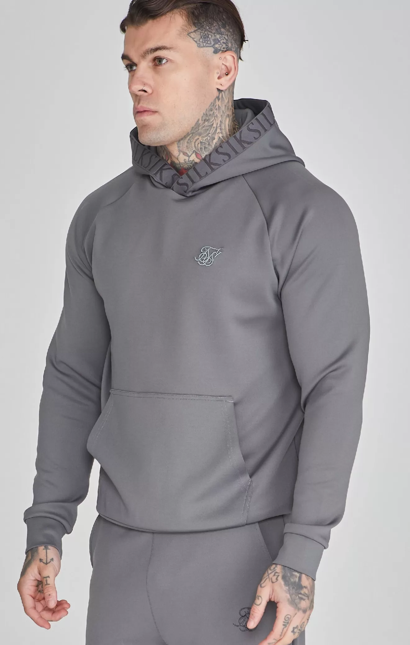 SikSilk Hoodies^Grey Dynamic Hoodie