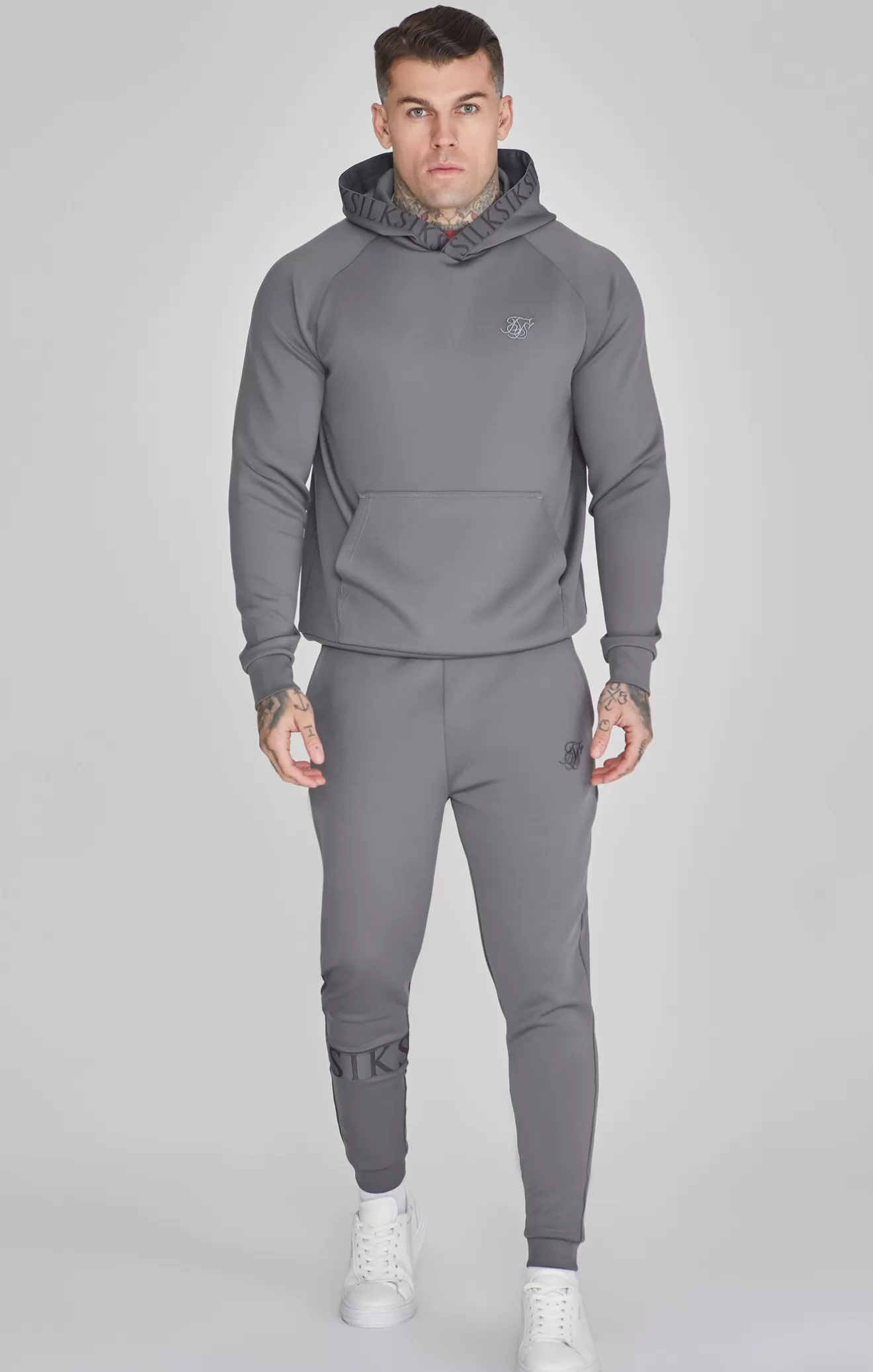 SikSilk Hoodies^Grey Dynamic Hoodie