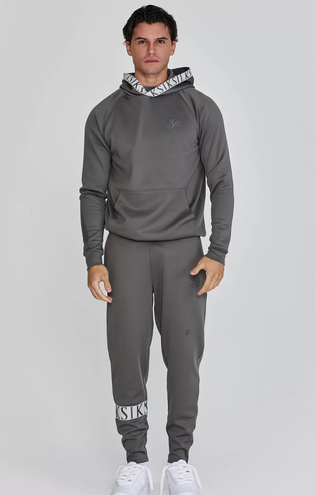 SikSilk Hoodies^Grey Dynamic Hoodie