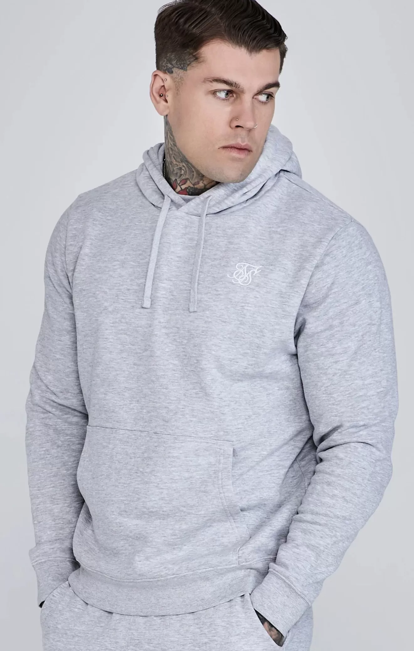 SikSilk Hoodies^Grey Essentials Overhead Hoodie