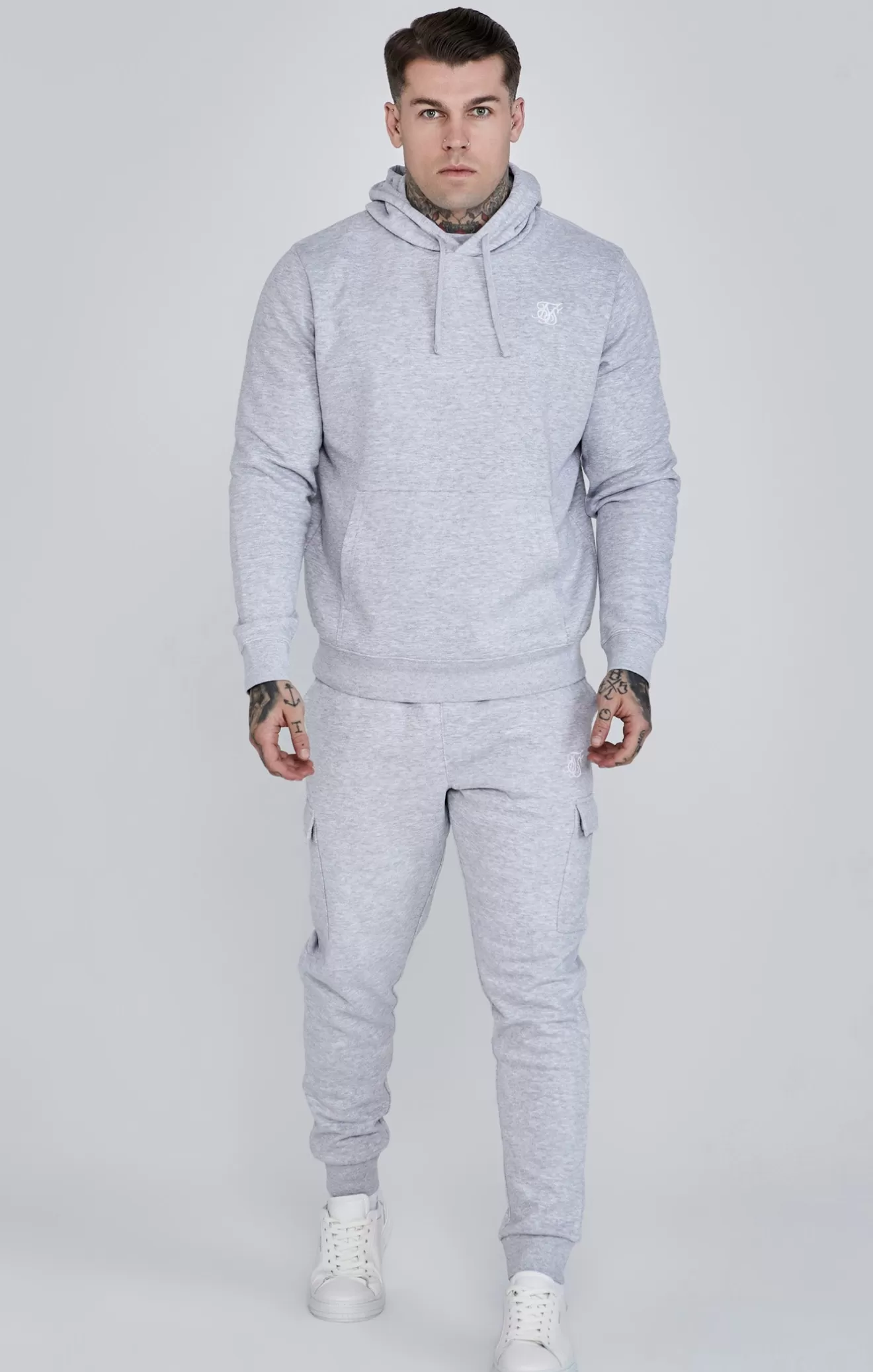 SikSilk Hoodies^Grey Essentials Overhead Hoodie