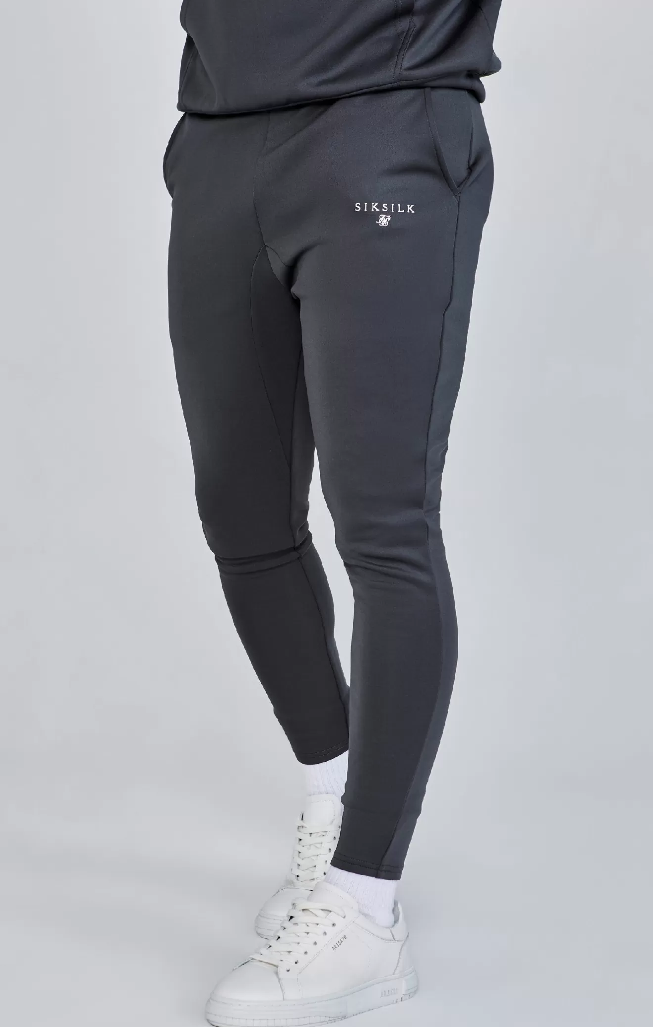 SikSilk Joggers^Grey Essentials Poly Joggers