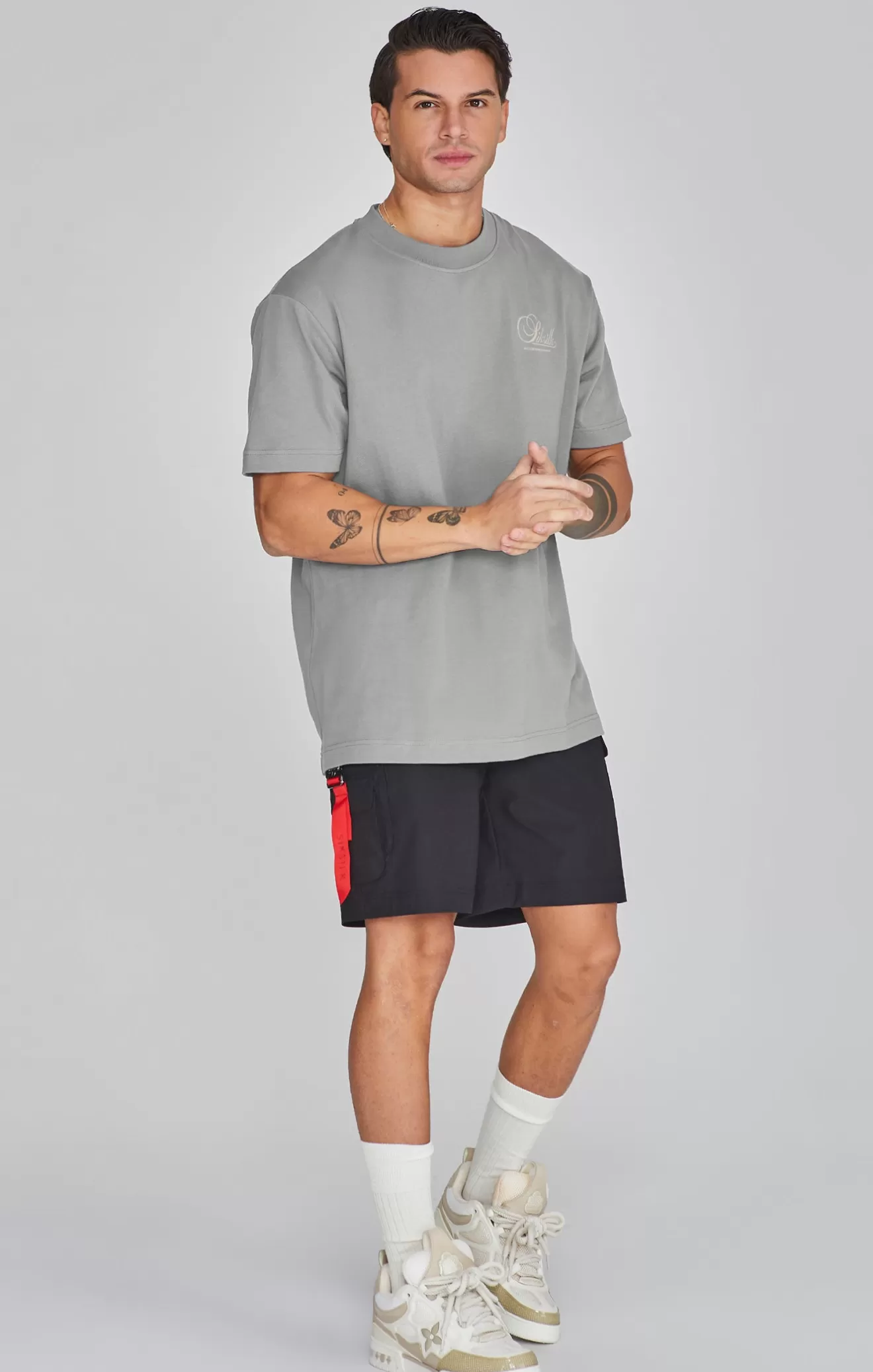 SikSilk T-Shirts^Grey Graphic T-Shirt