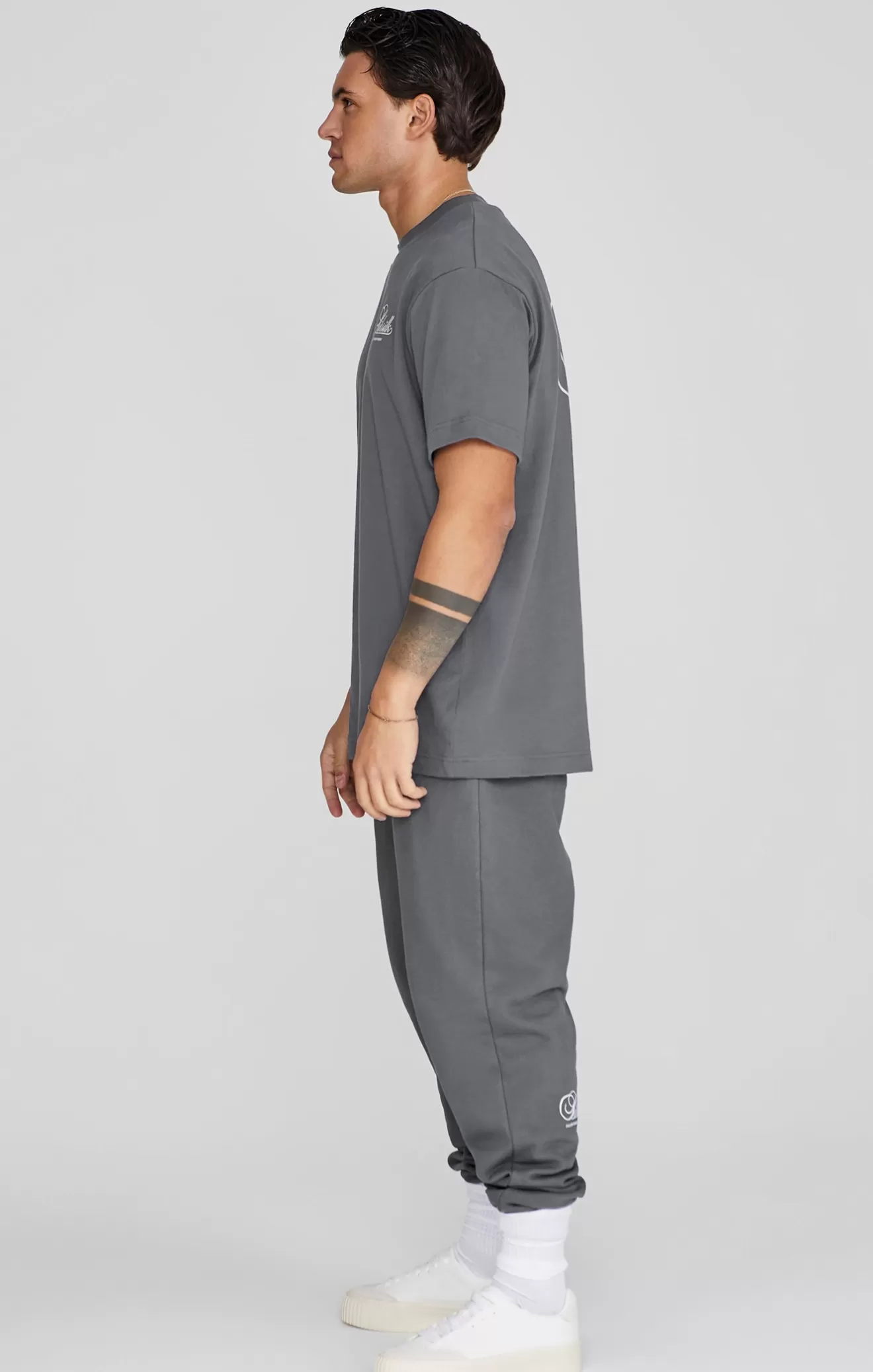 SikSilk T-Shirts^Grey Graphic T-Shirt
