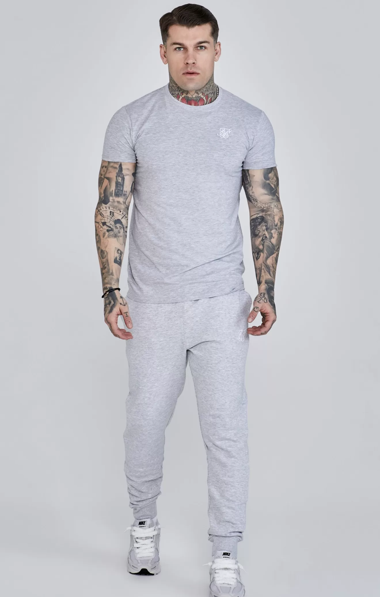 SikSilk Joggers^Grey Marl Essentials Joggers