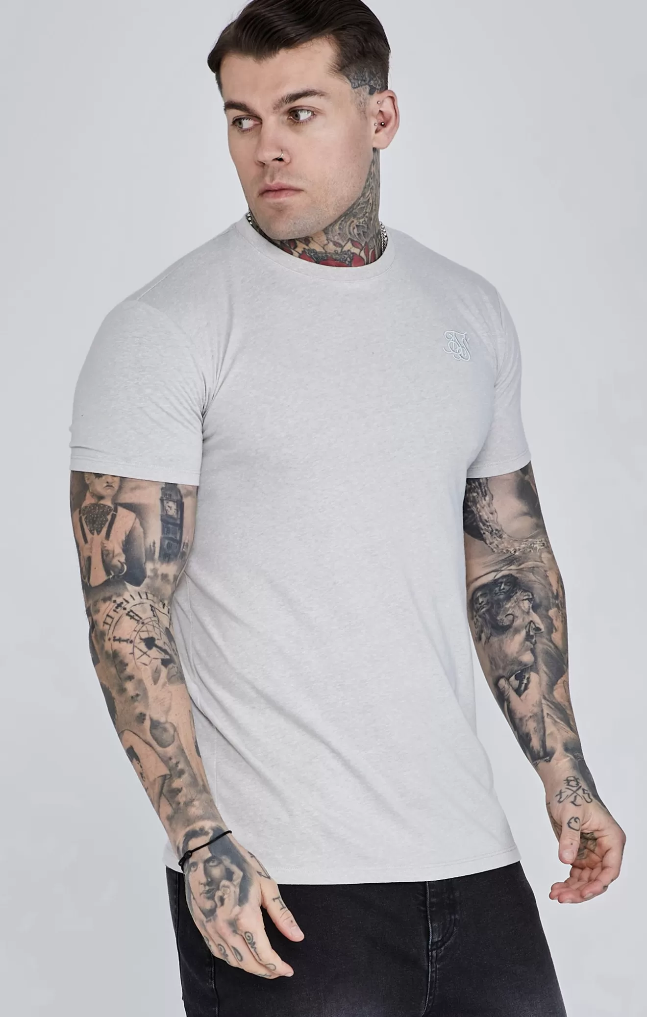 SikSilk T-Shirts^Grey Marl Marl T-Shirt