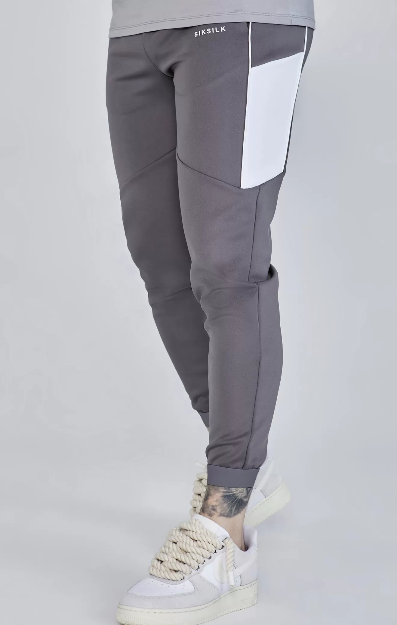 SikSilk Joggers^Grey Muscle Fit Joggers