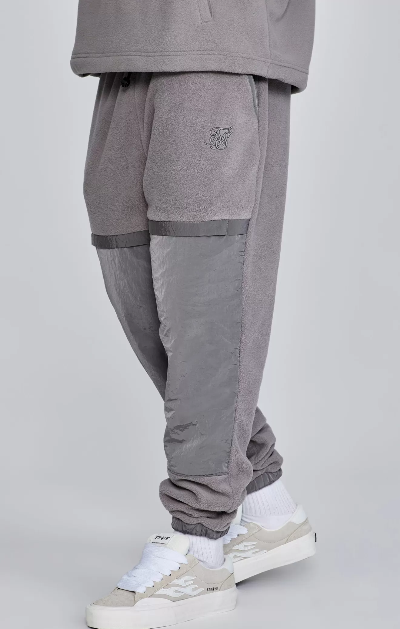 SikSilk Joggers^Grey Polar Fleece Joggers