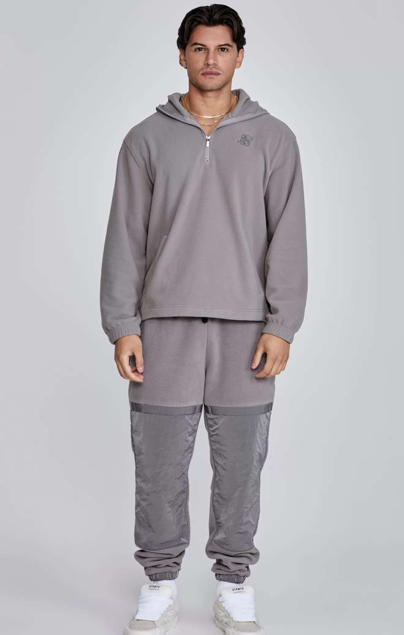 SikSilk Joggers^Grey Polar Fleece Joggers