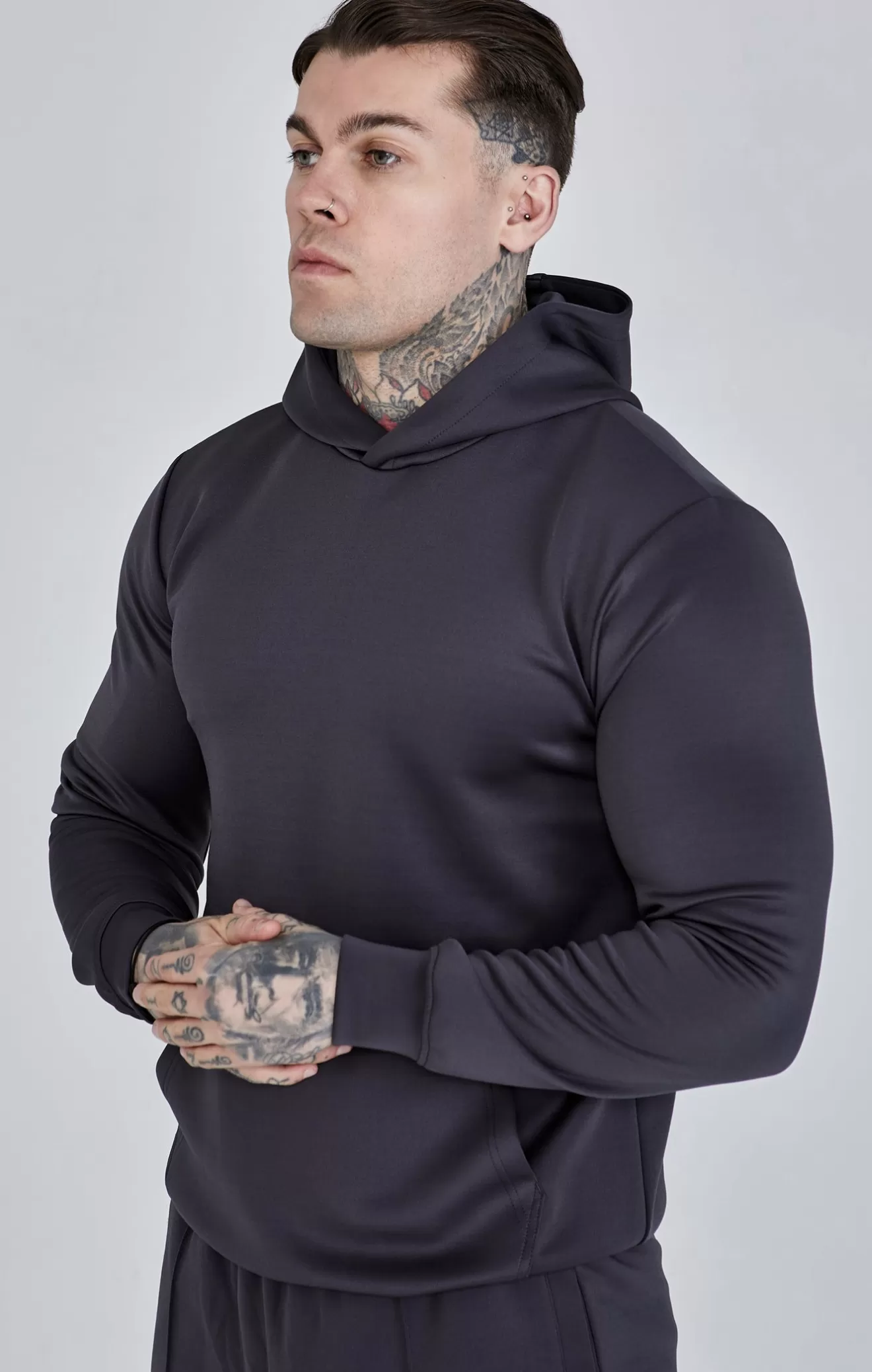 SikSilk Hoodies^Grey Smart Hoodie
