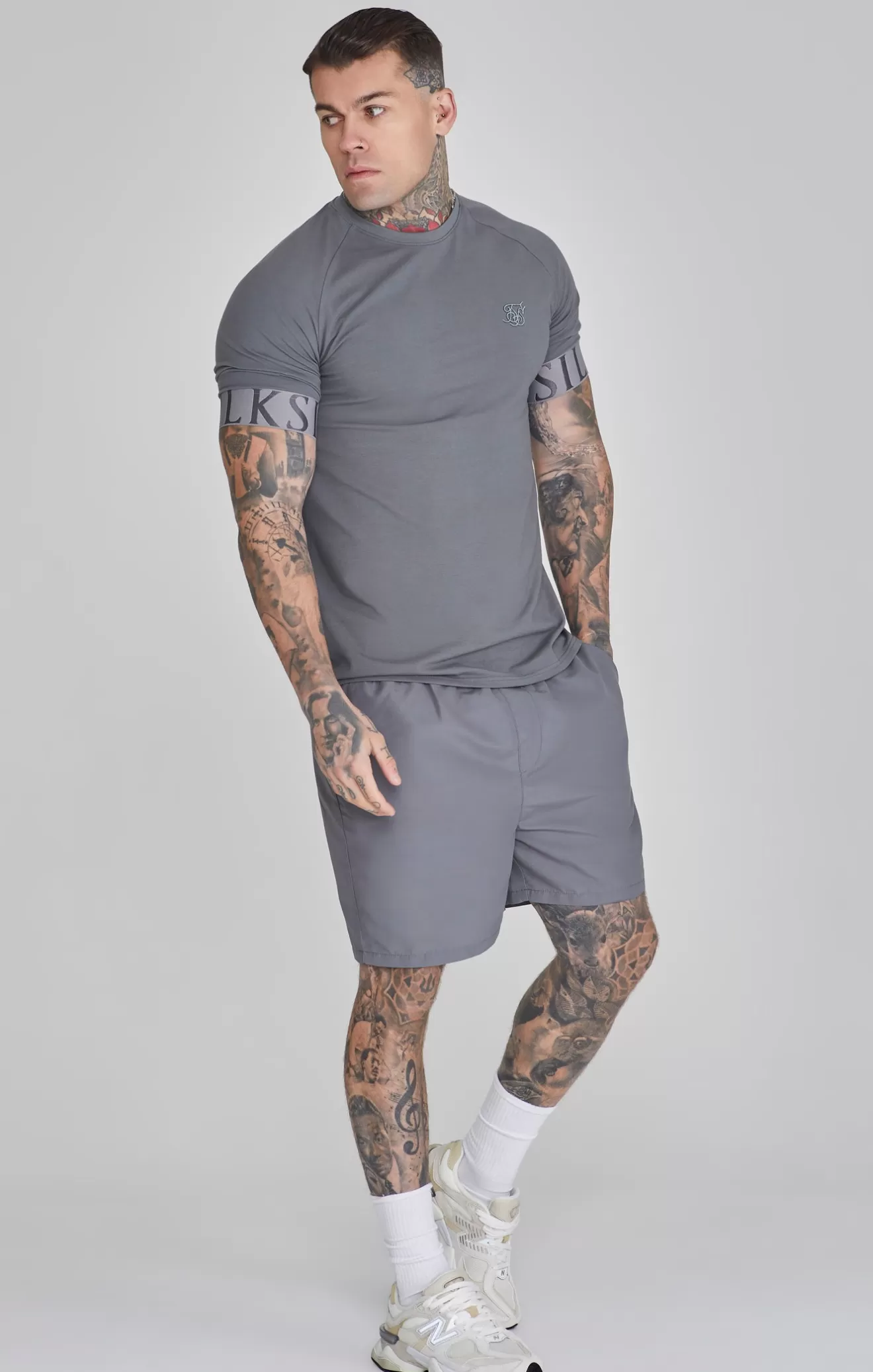 SikSilk Swimwear^Grey Swim Shorts