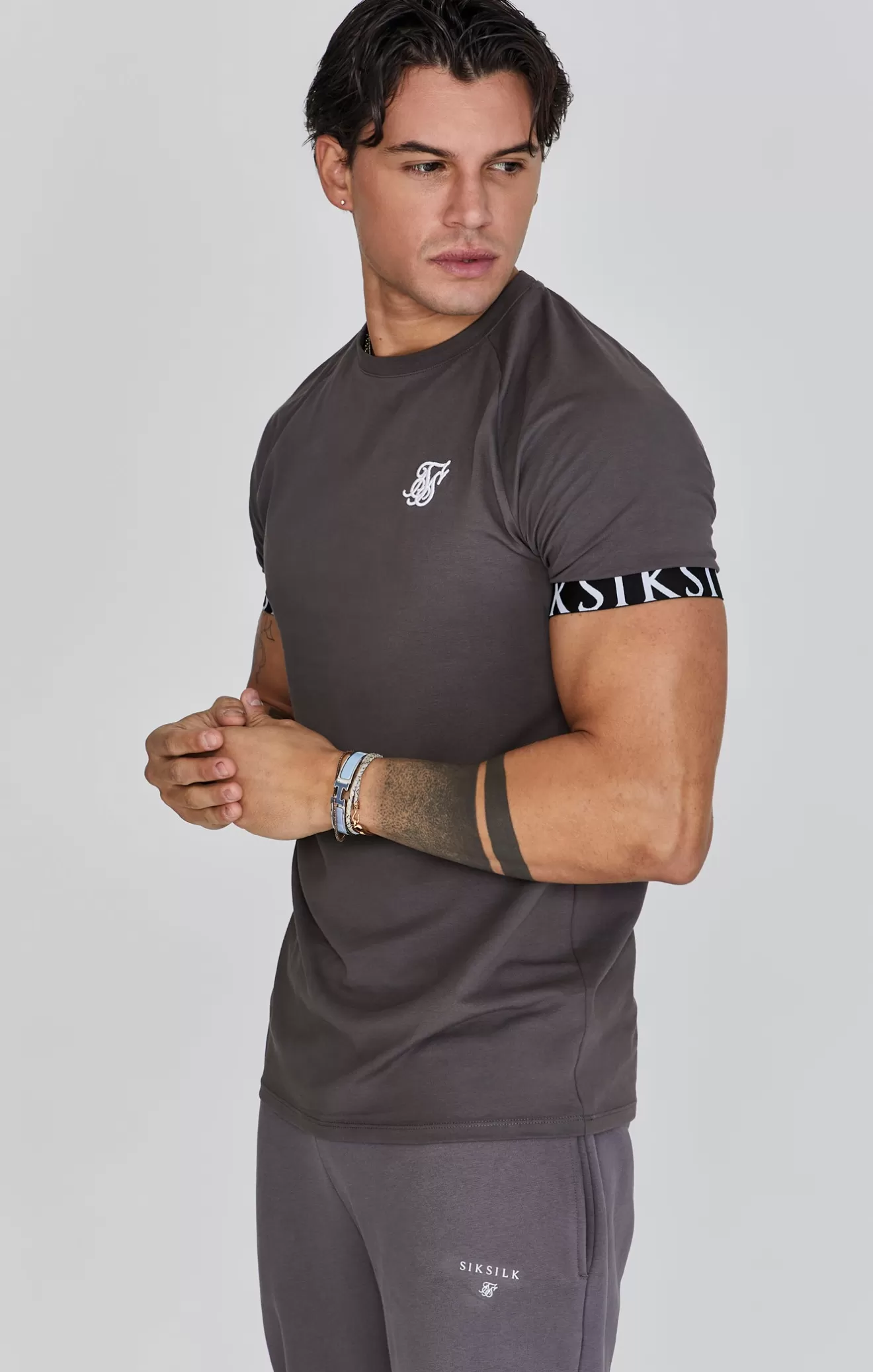 SikSilk T-Shirts^Grey Tech T-Shirt