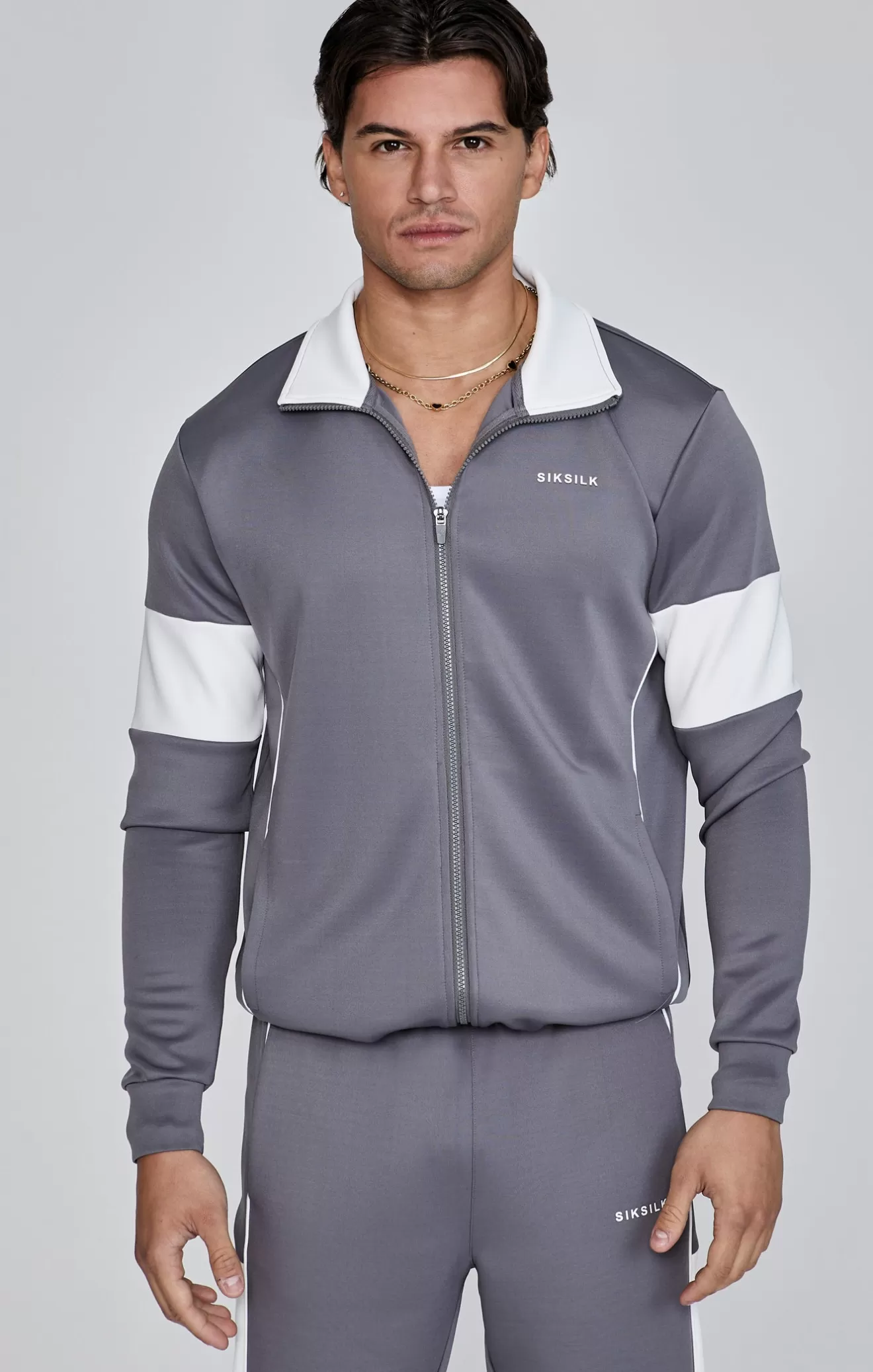 SikSilk Hoodies^Grey Track Top