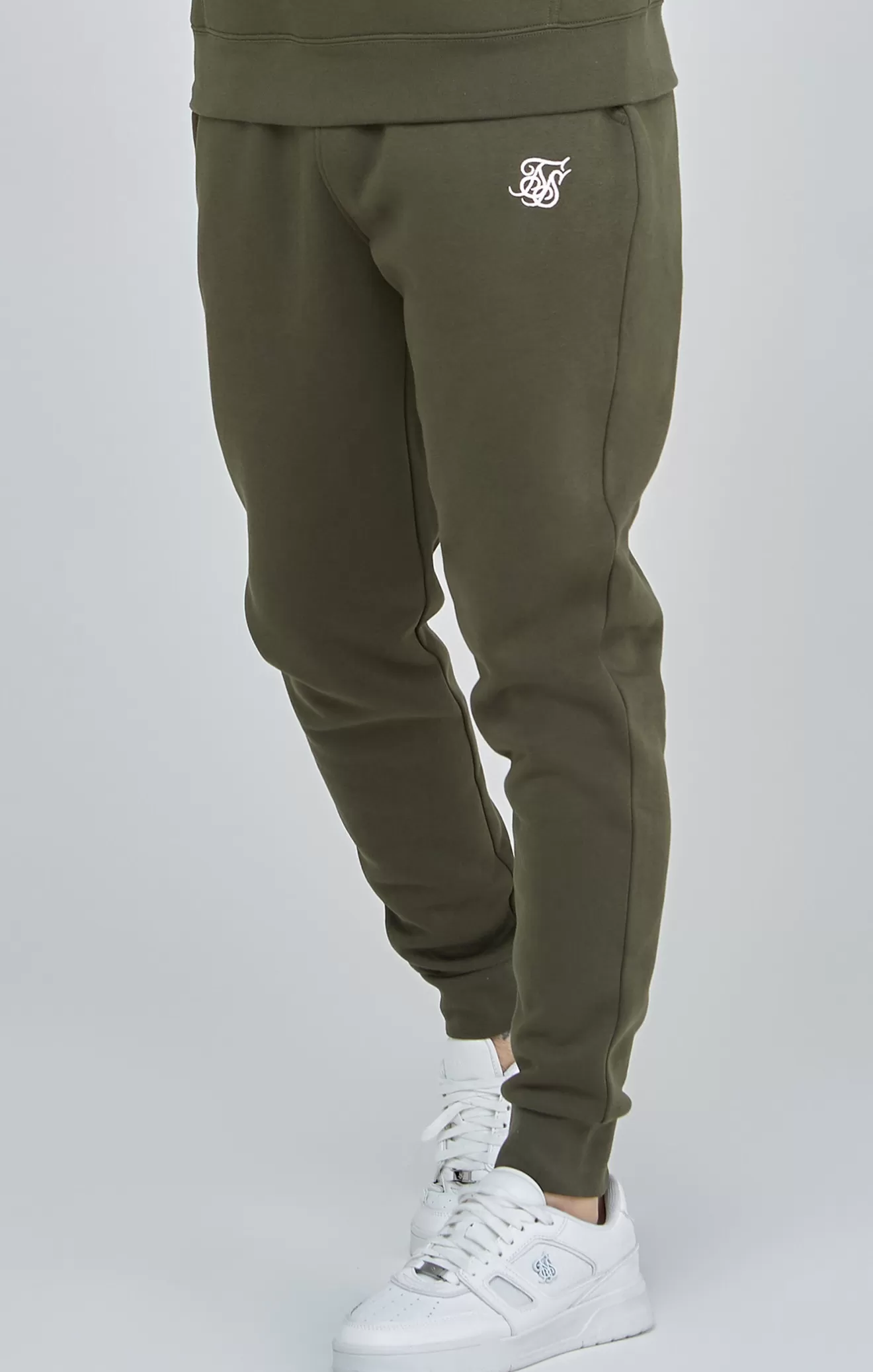 SikSilk Joggers^Khaki Essential Cuffed Jogger