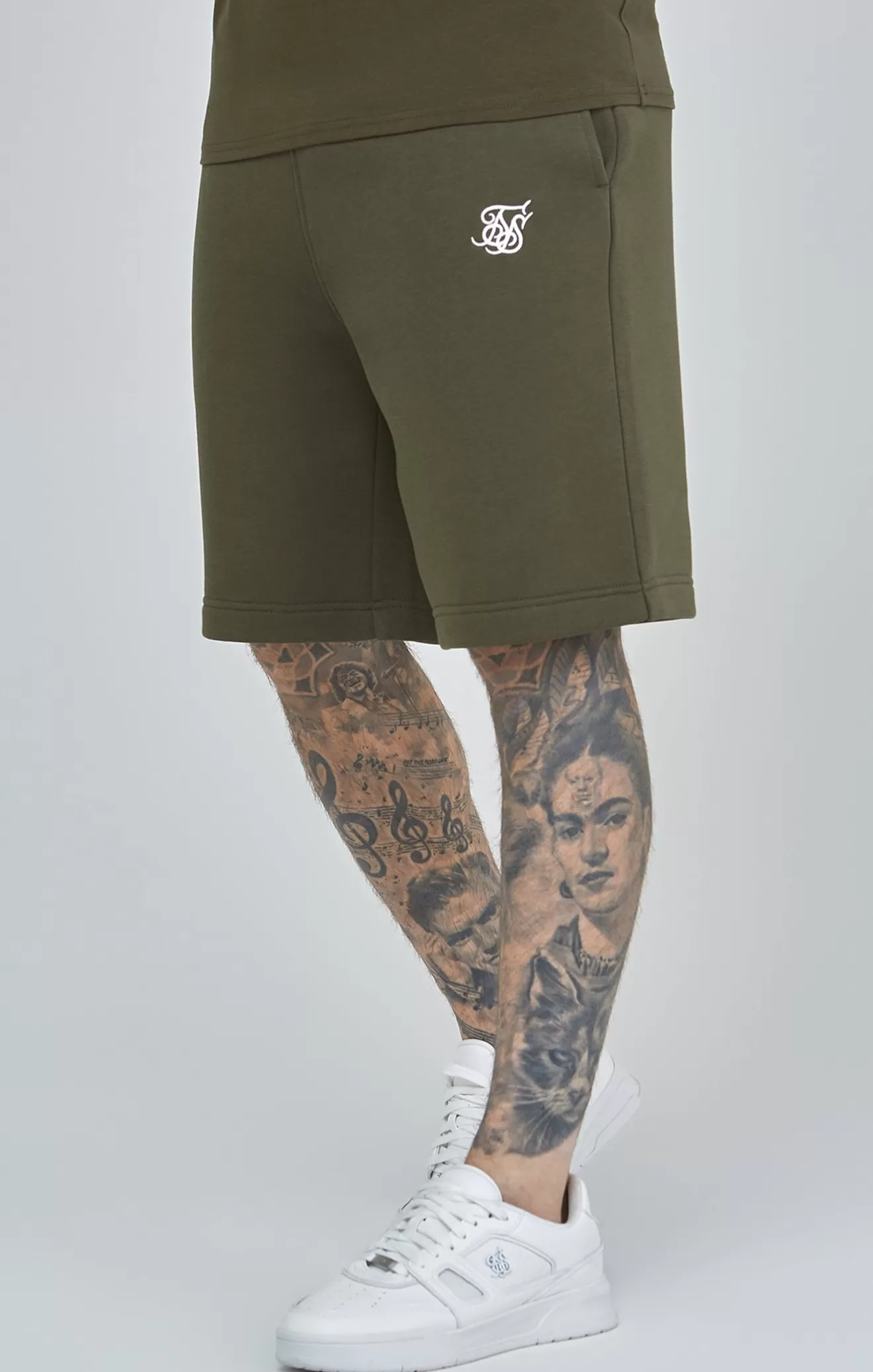 SikSilk Shorts^Khaki Essential Fleece Short