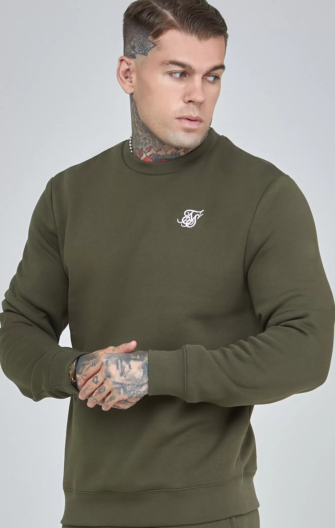 SikSilk Hoodies^Khaki Essential Sweatshirt