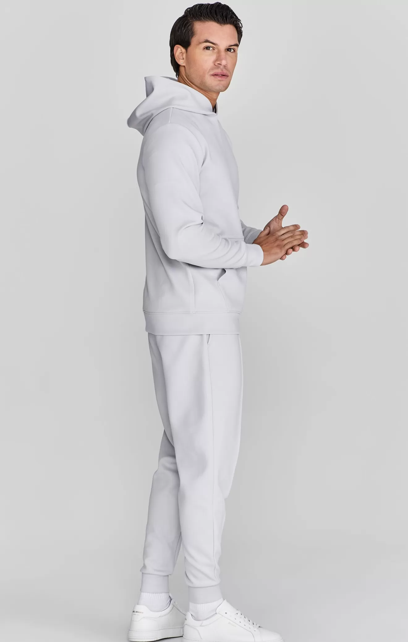 SikSilk Hoodies^Light Grey Smart Hoodie