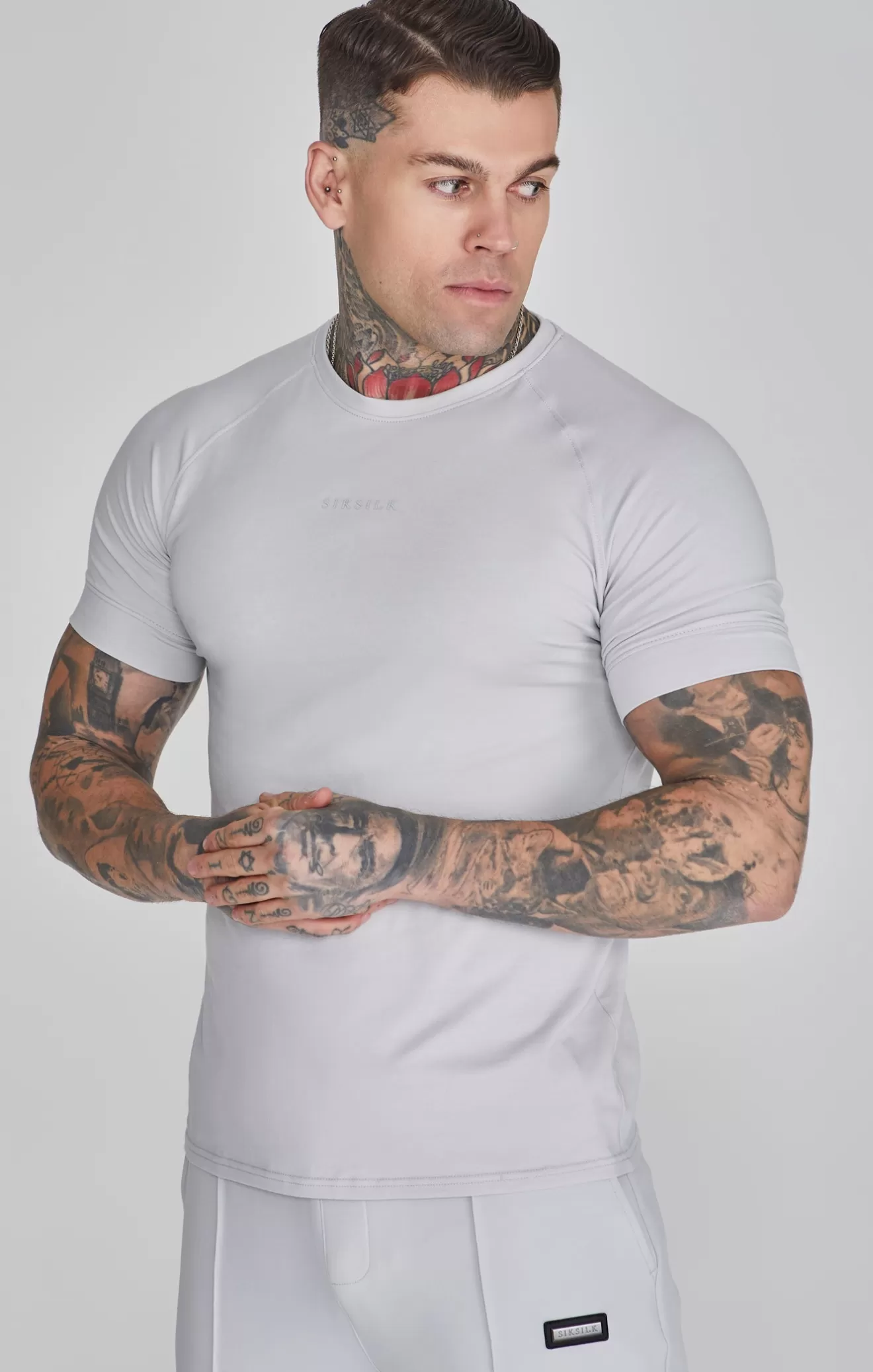 SikSilk T-Shirts^Light Grey Smart T-Shirt