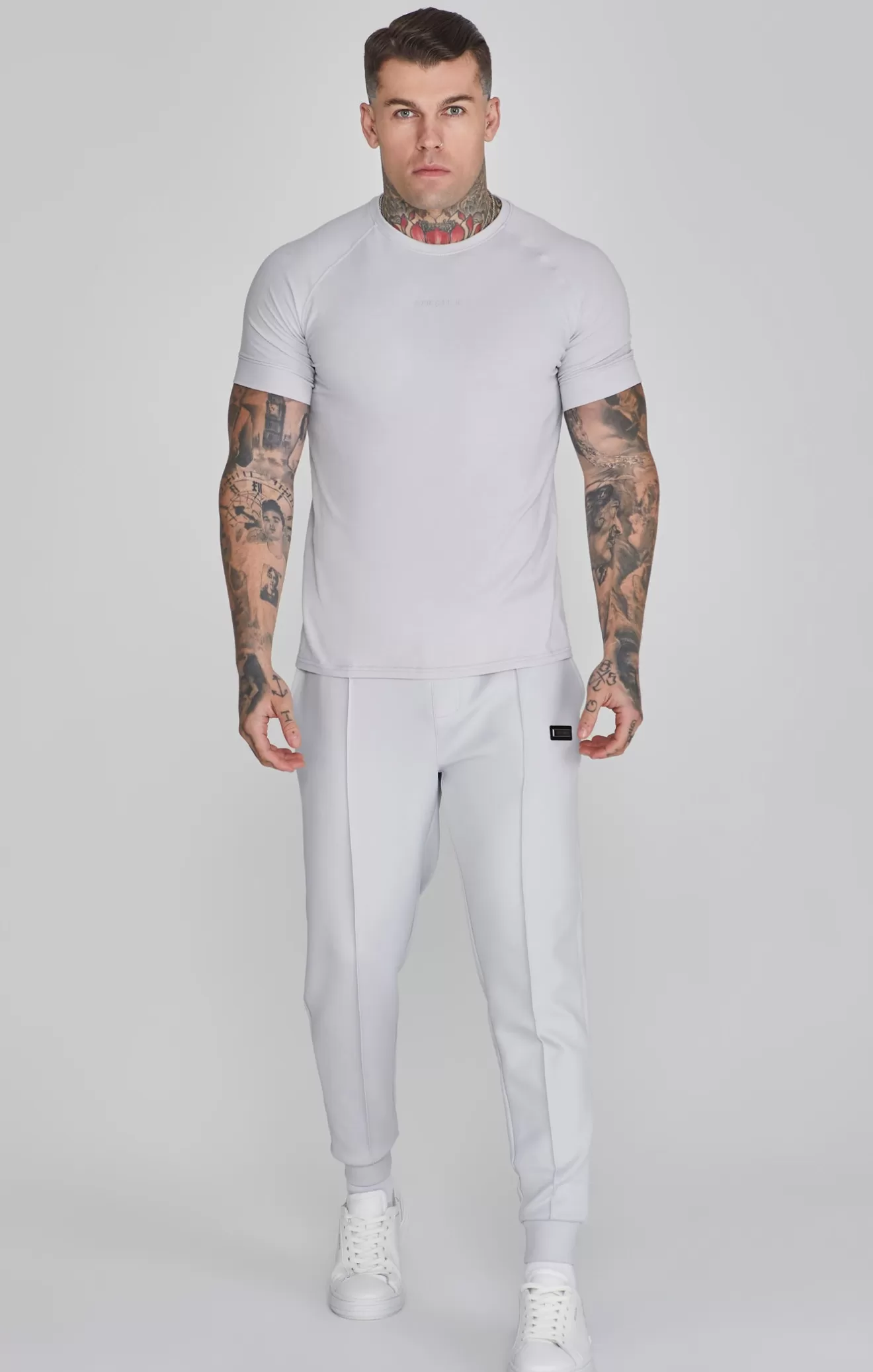 SikSilk T-Shirts^Light Grey Smart T-Shirt