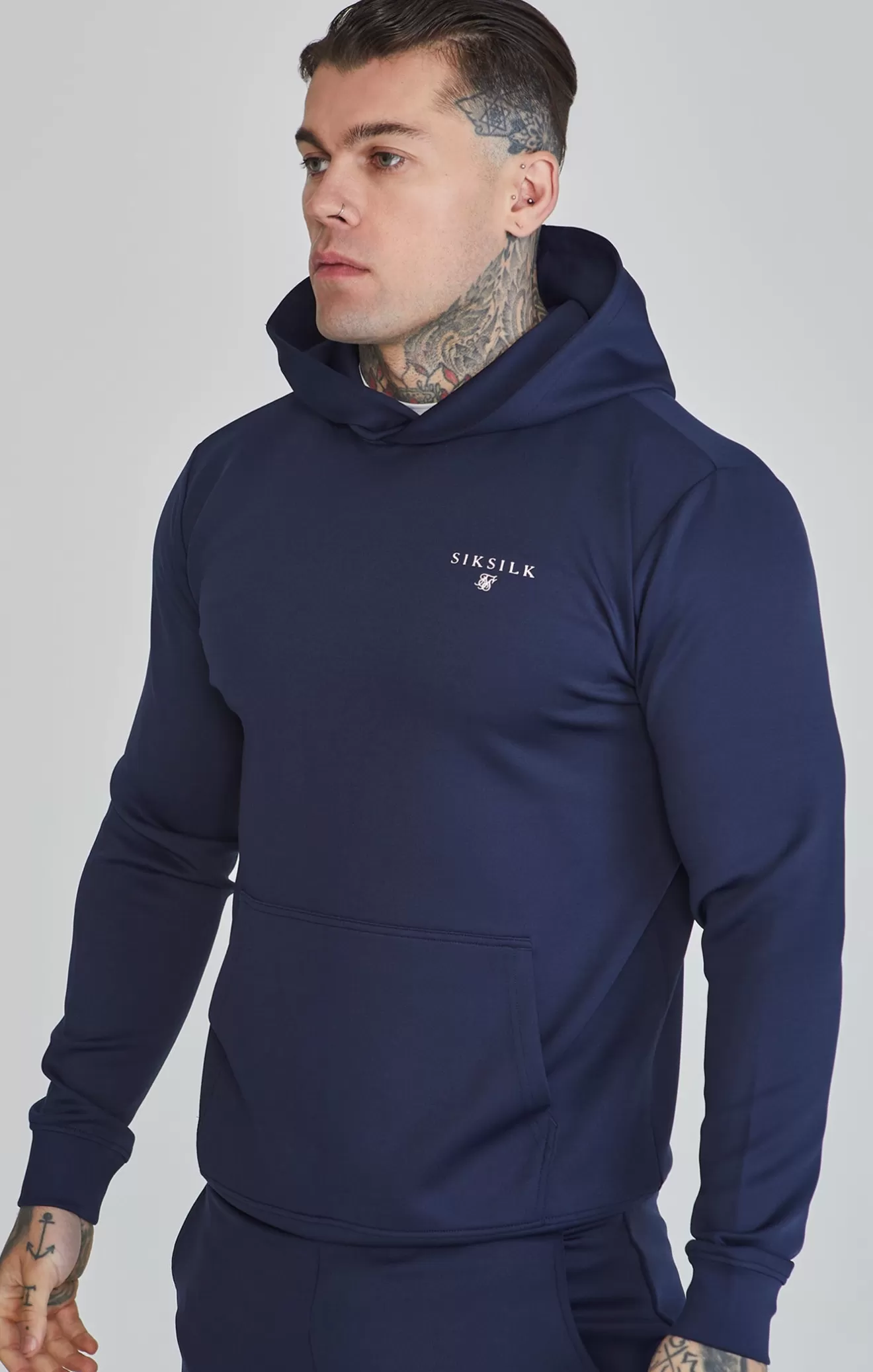 SikSilk Hoodies^Navy Essentials Poly Hoodie