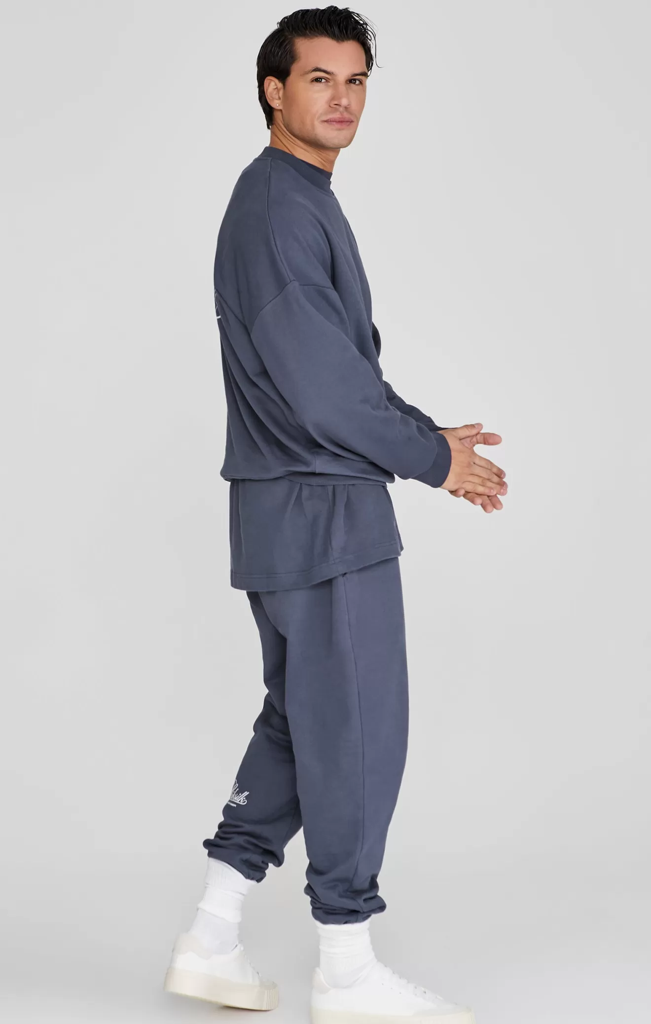 SikSilk Hoodies^Navy Graphic Sweater