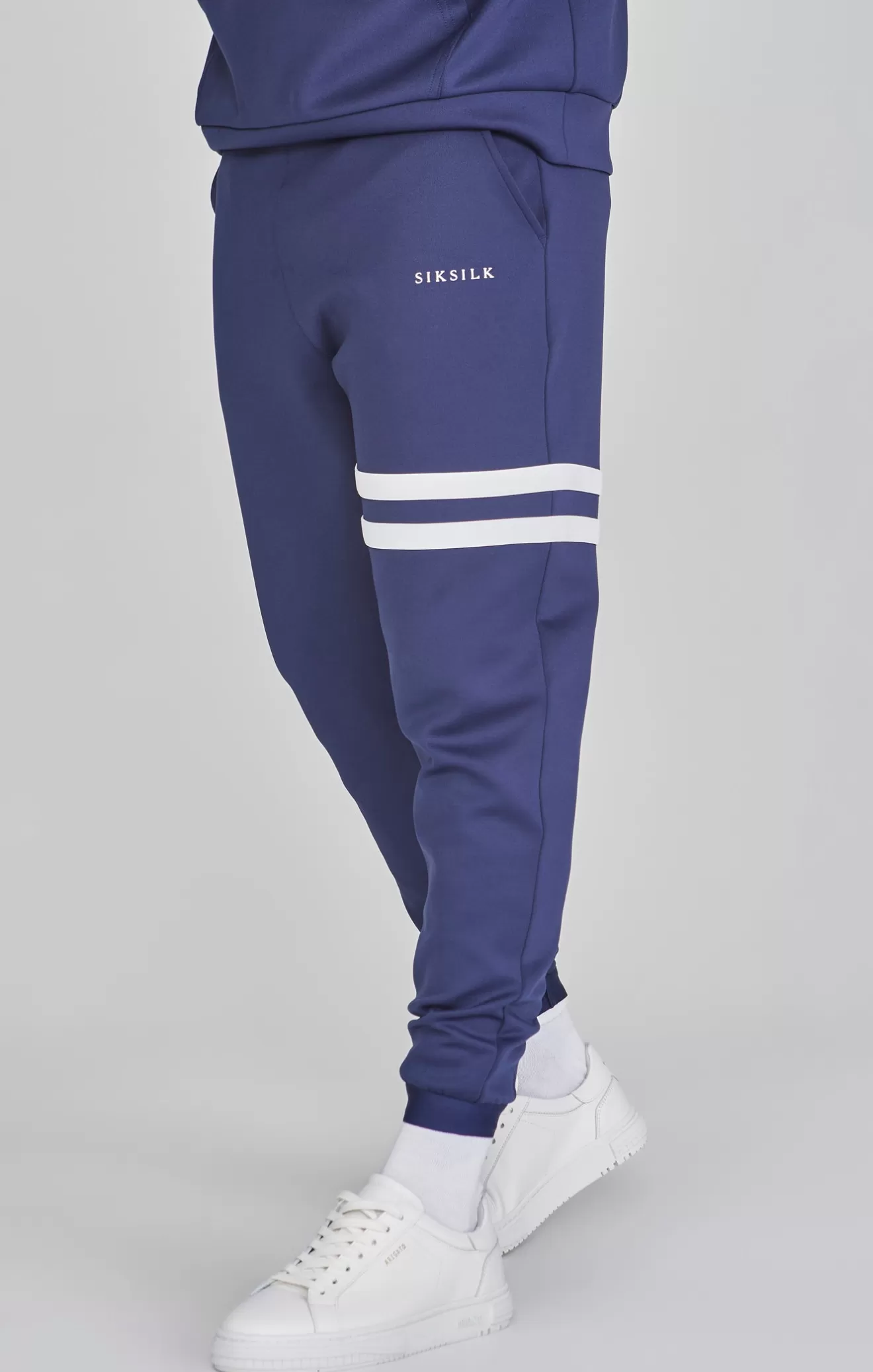 SikSilk Joggers^Navy Muscle Fit Joggers