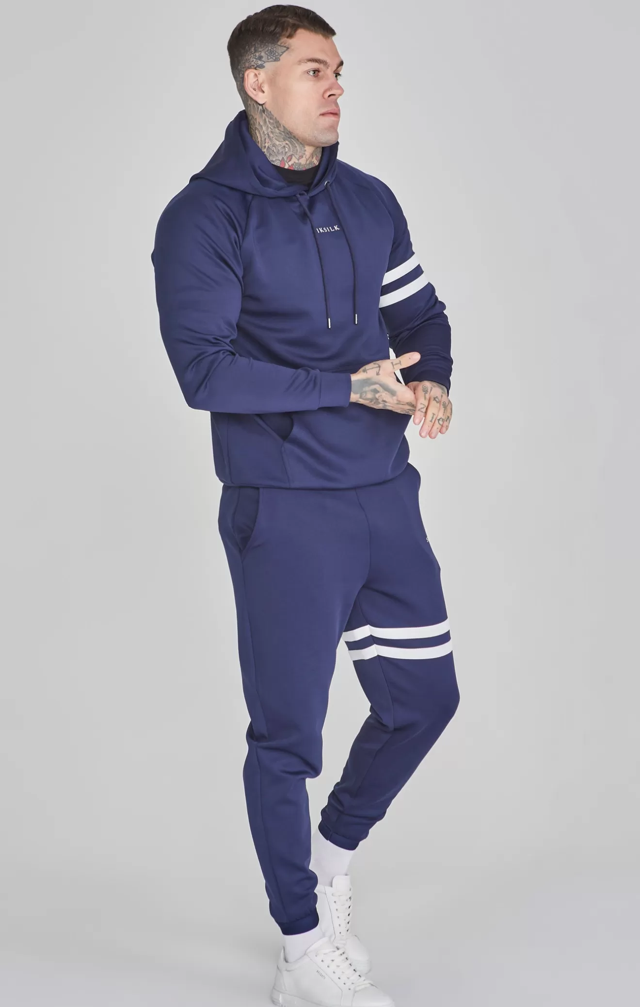 SikSilk Joggers^Navy Muscle Fit Joggers