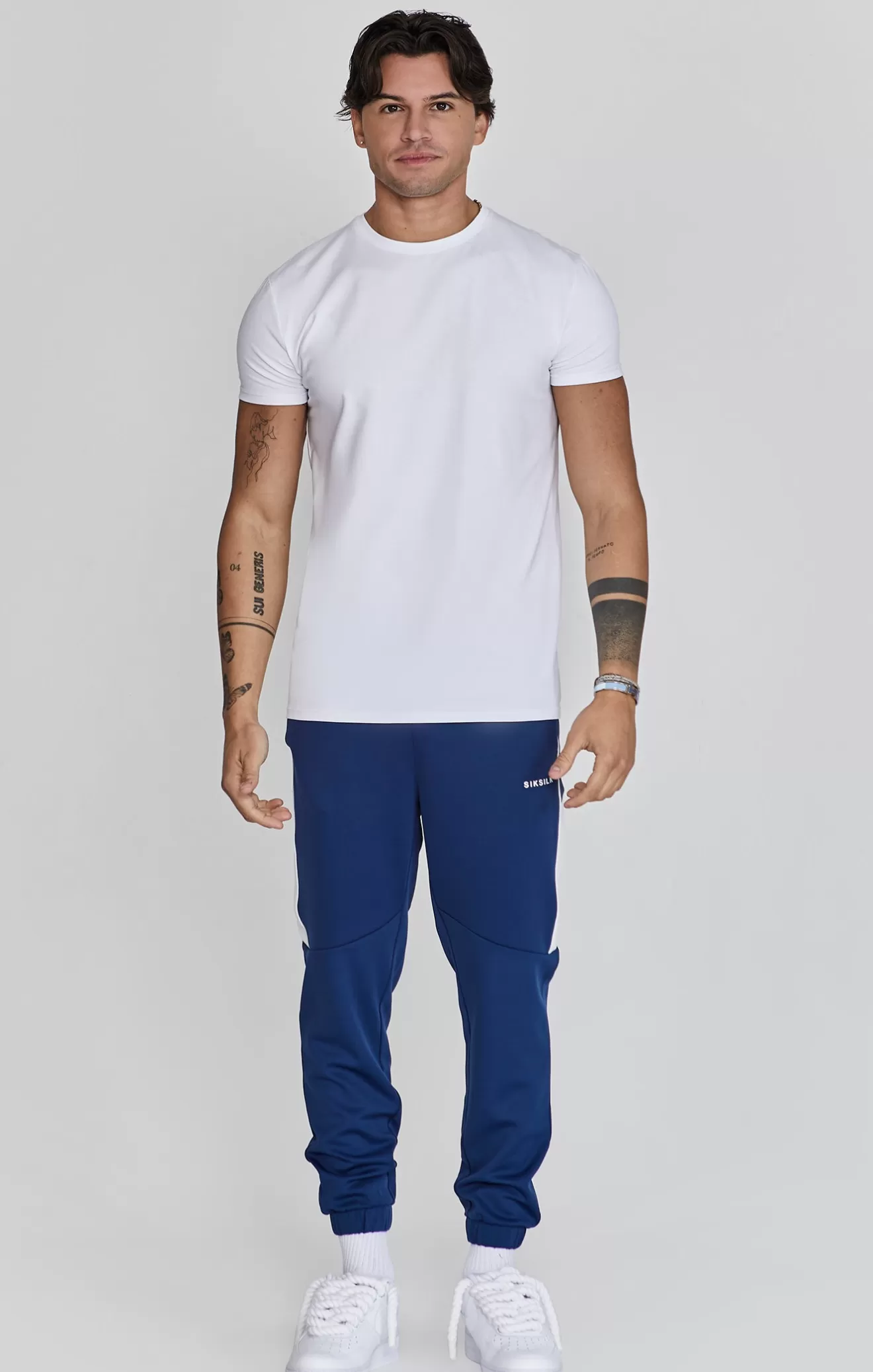 SikSilk Joggers^Navy Muscle Fit Joggers