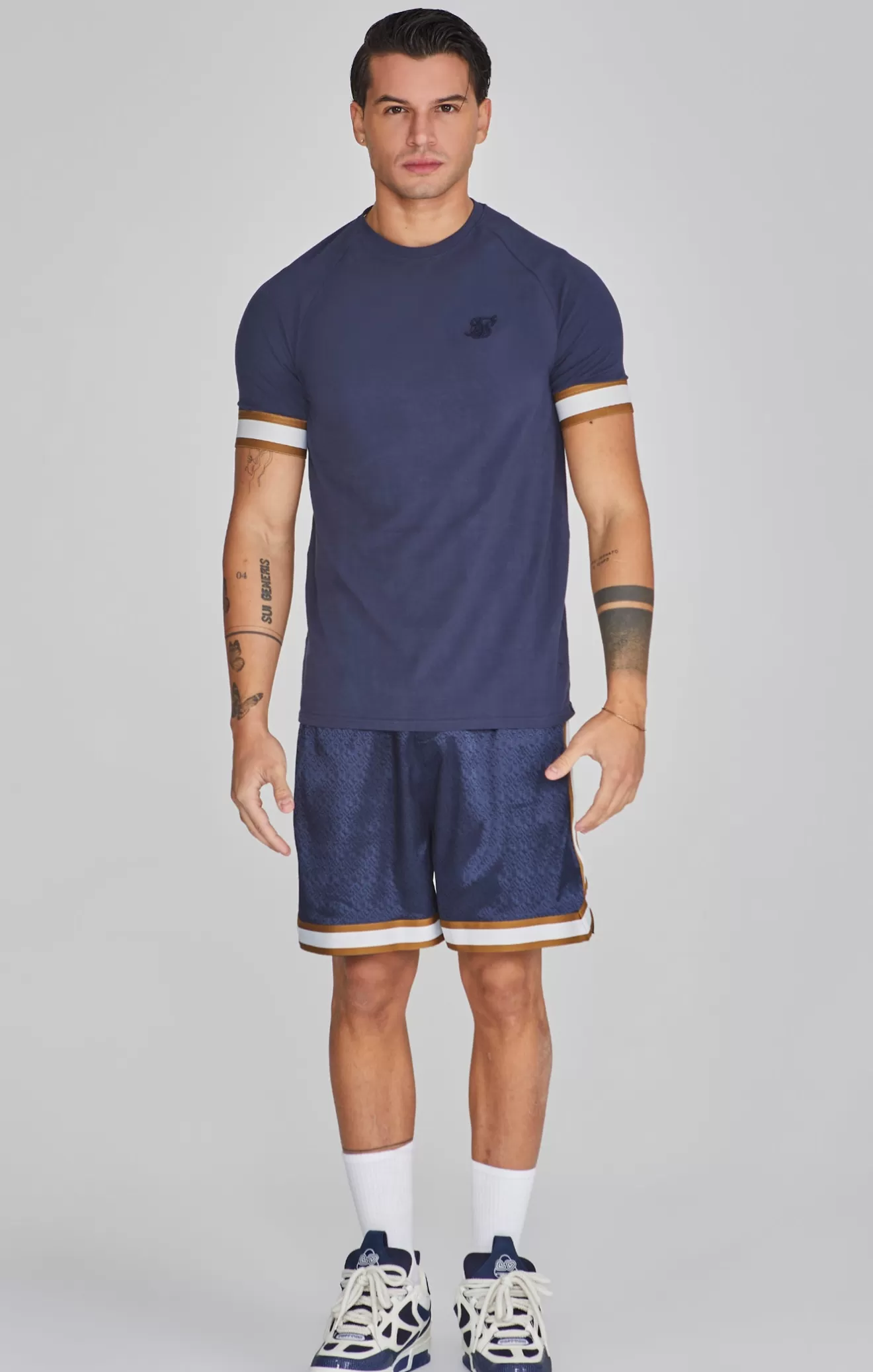 SikSilk T-Shirts^Navy Tech T-Shirt