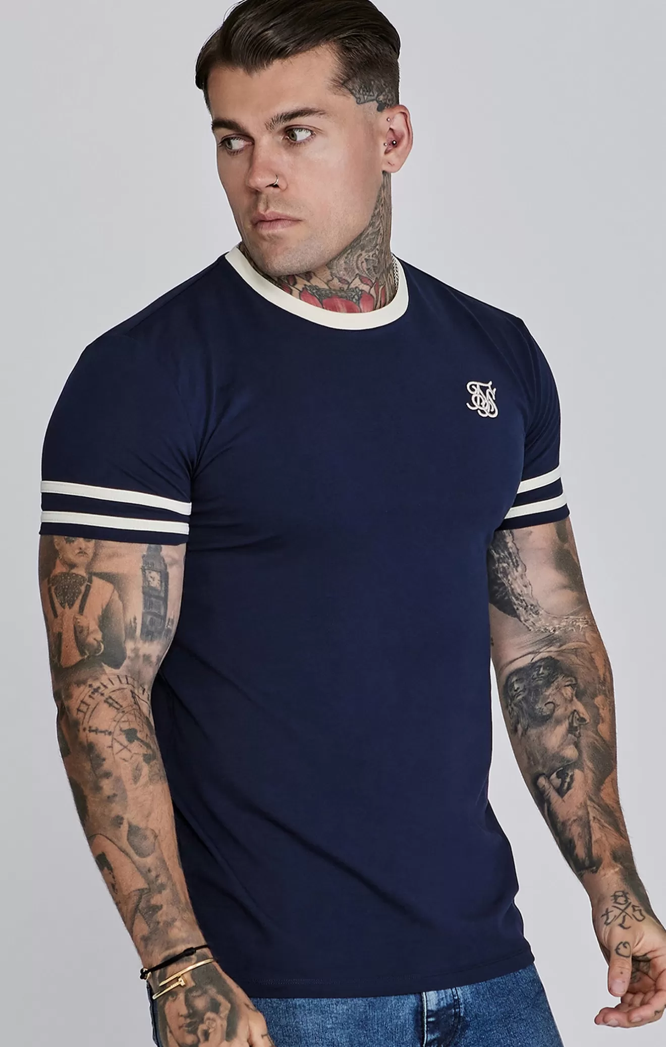 SikSilk T-Shirts^Navy Tournament T-Shirt