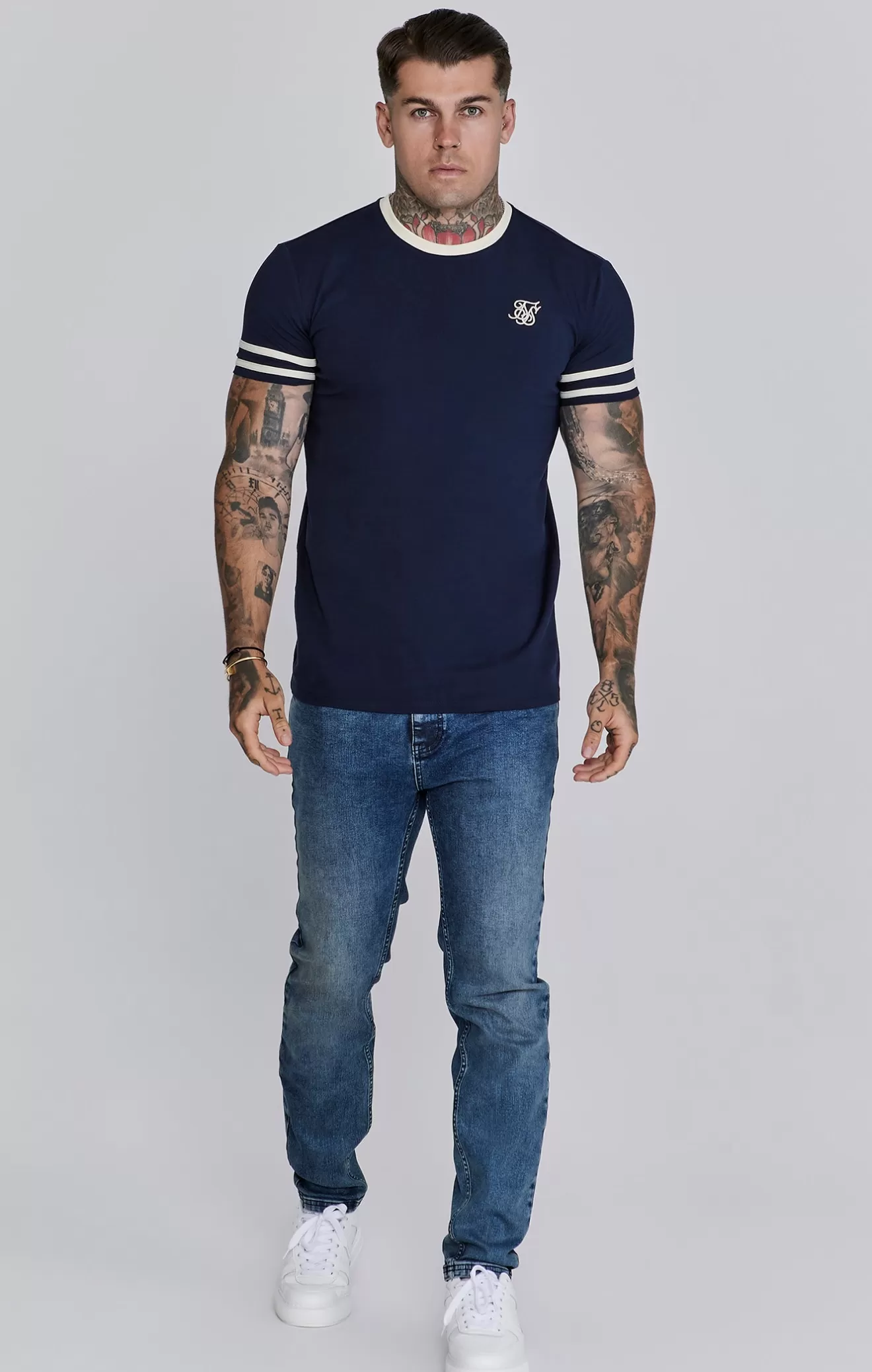 SikSilk T-Shirts^Navy Tournament T-Shirt