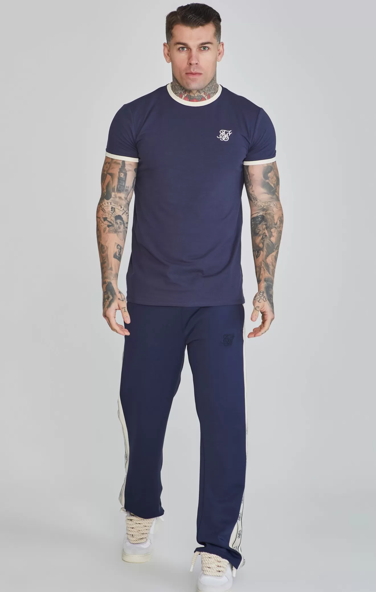 SikSilk Trousers^Navy Track Pants