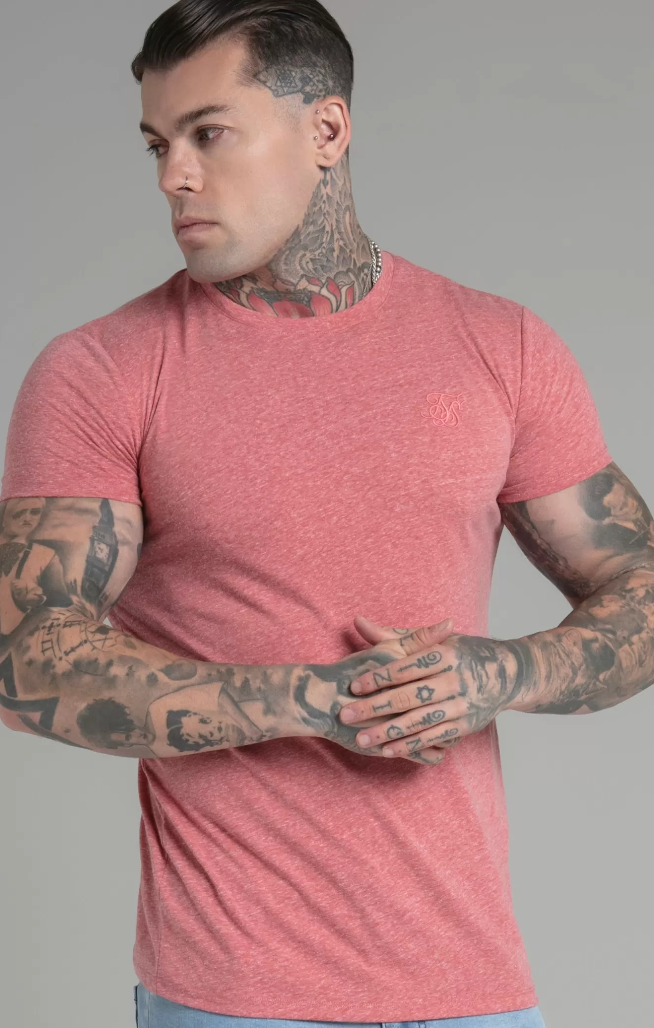 SikSilk T-Shirts^Orange Marl T-Shirt