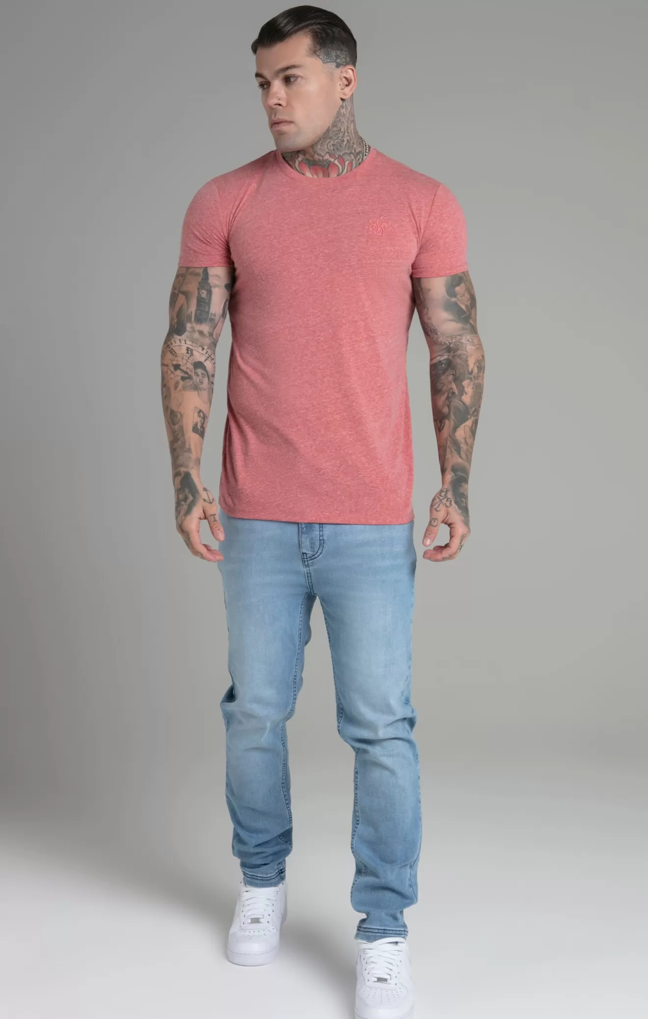 SikSilk T-Shirts^Orange Marl T-Shirt