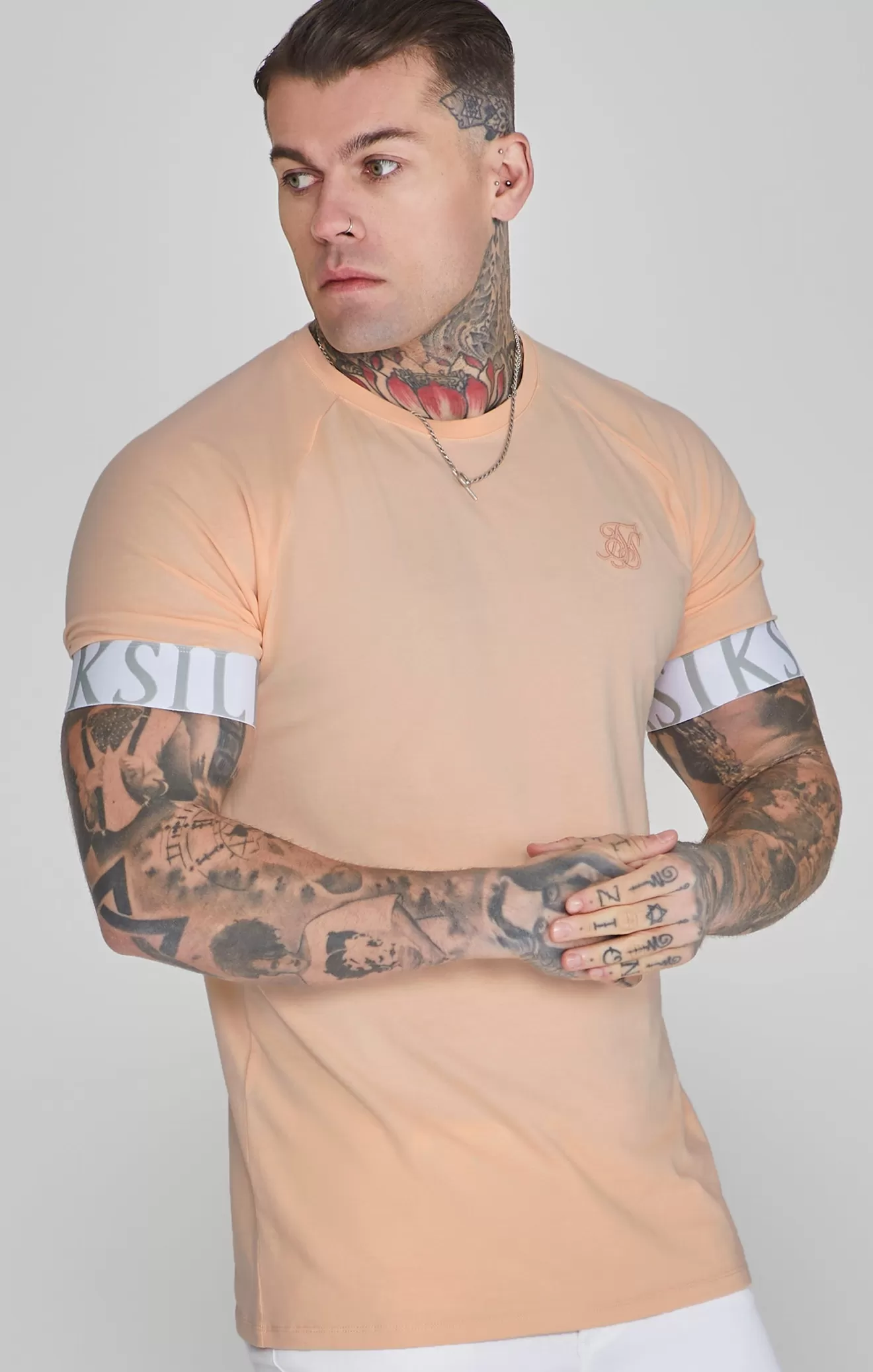 SikSilk T-Shirts^Peach Tech T-Shirt