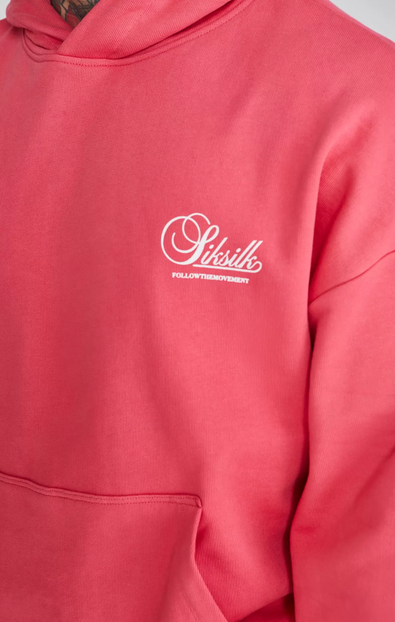 SikSilk Hoodies^Pink Graphic Hoodie
