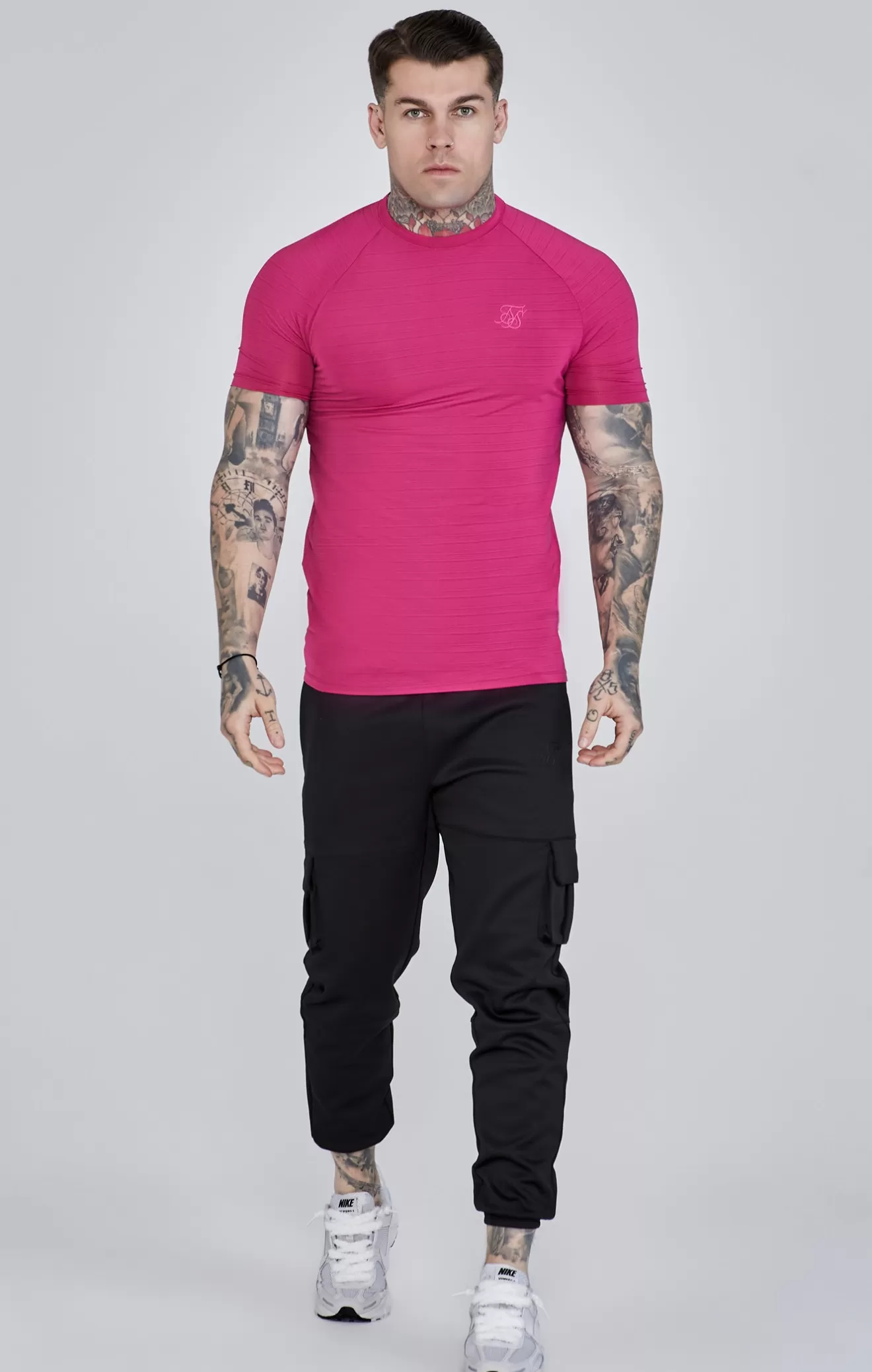 SikSilk T-Shirts^Pink Muscle Fit T-Shirt