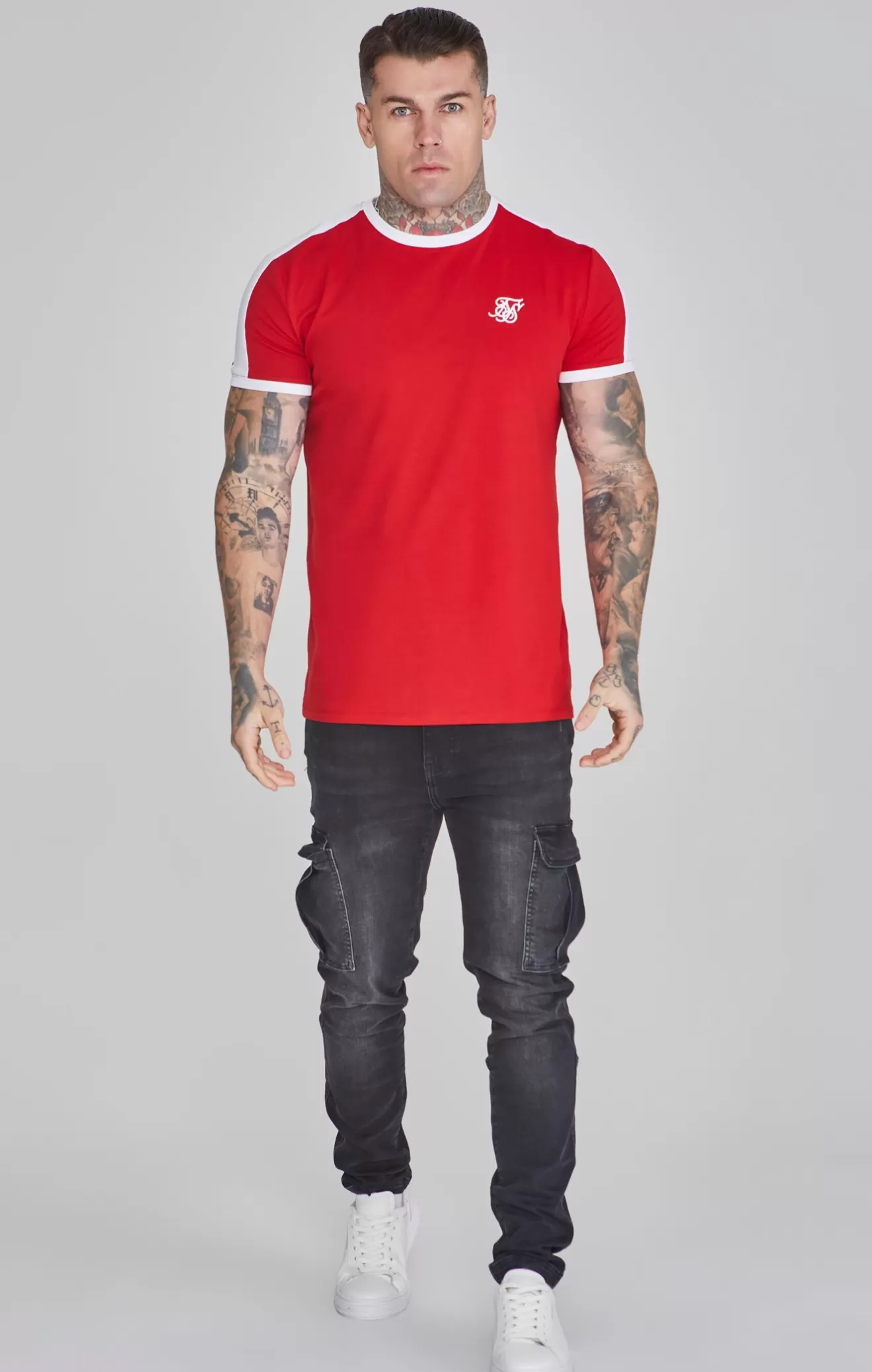 SikSilk T-Shirts^Red Ringer T-Shirt