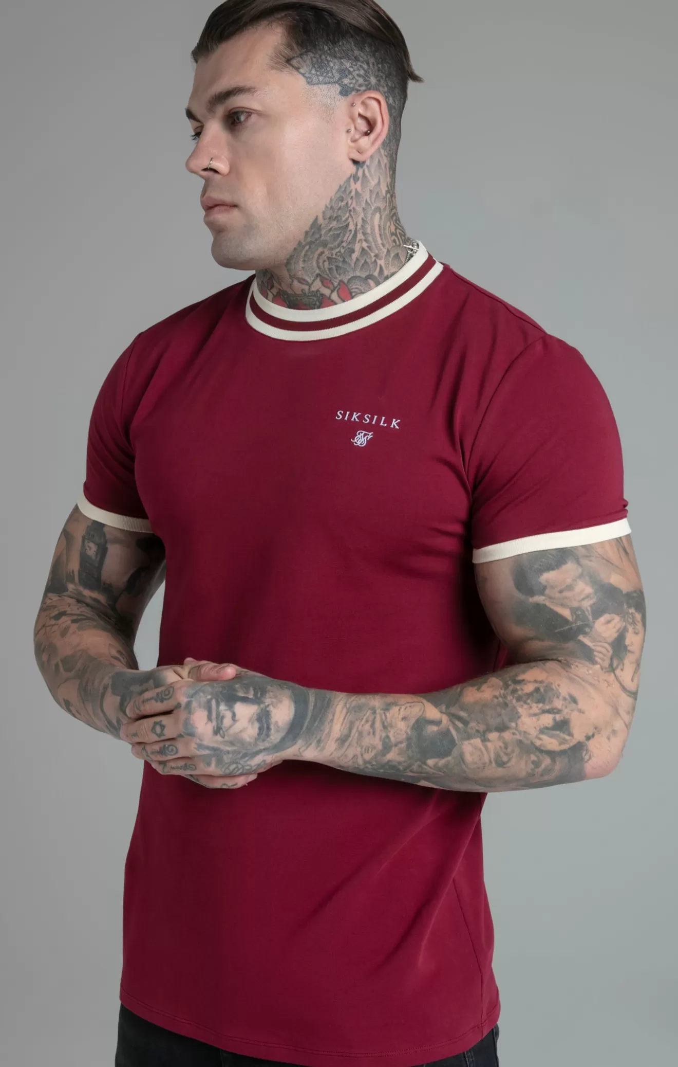 SikSilk T-Shirts^Red Ringer T-Shirt