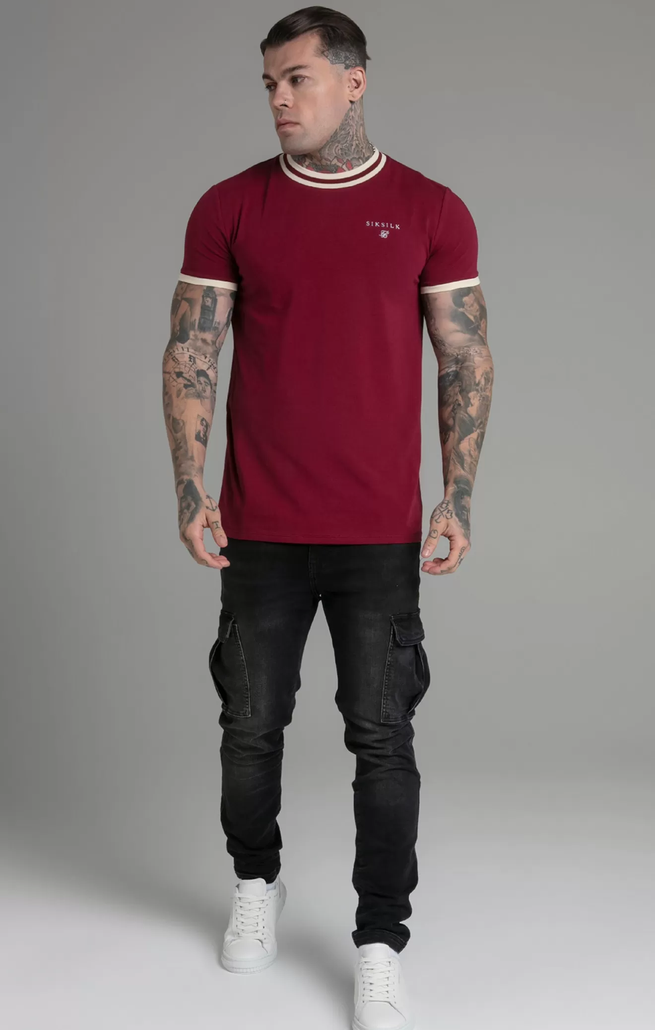 SikSilk T-Shirts^Red Ringer T-Shirt