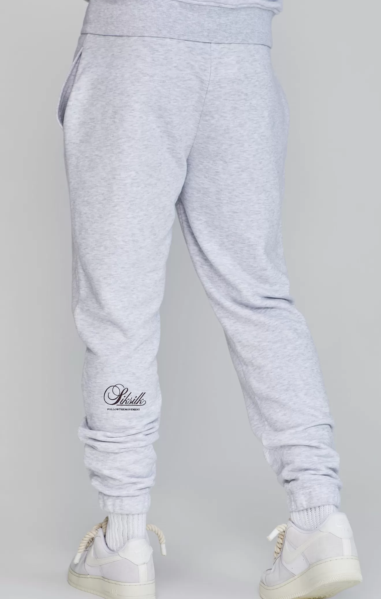 SikSilk Joggers^Snow Marl Logo Joggers