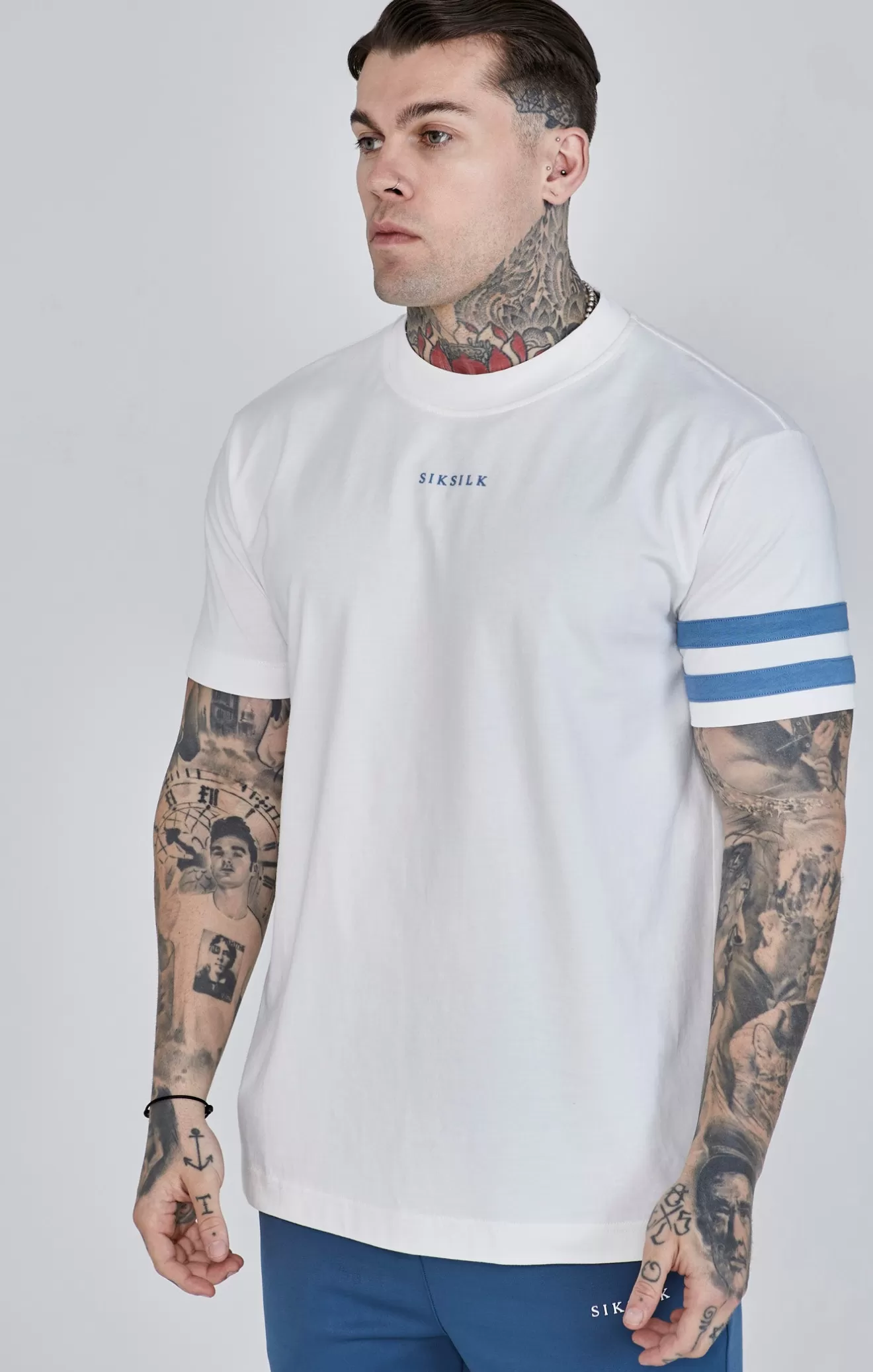 SikSilk T-Shirts^White Oversized T-Shirt