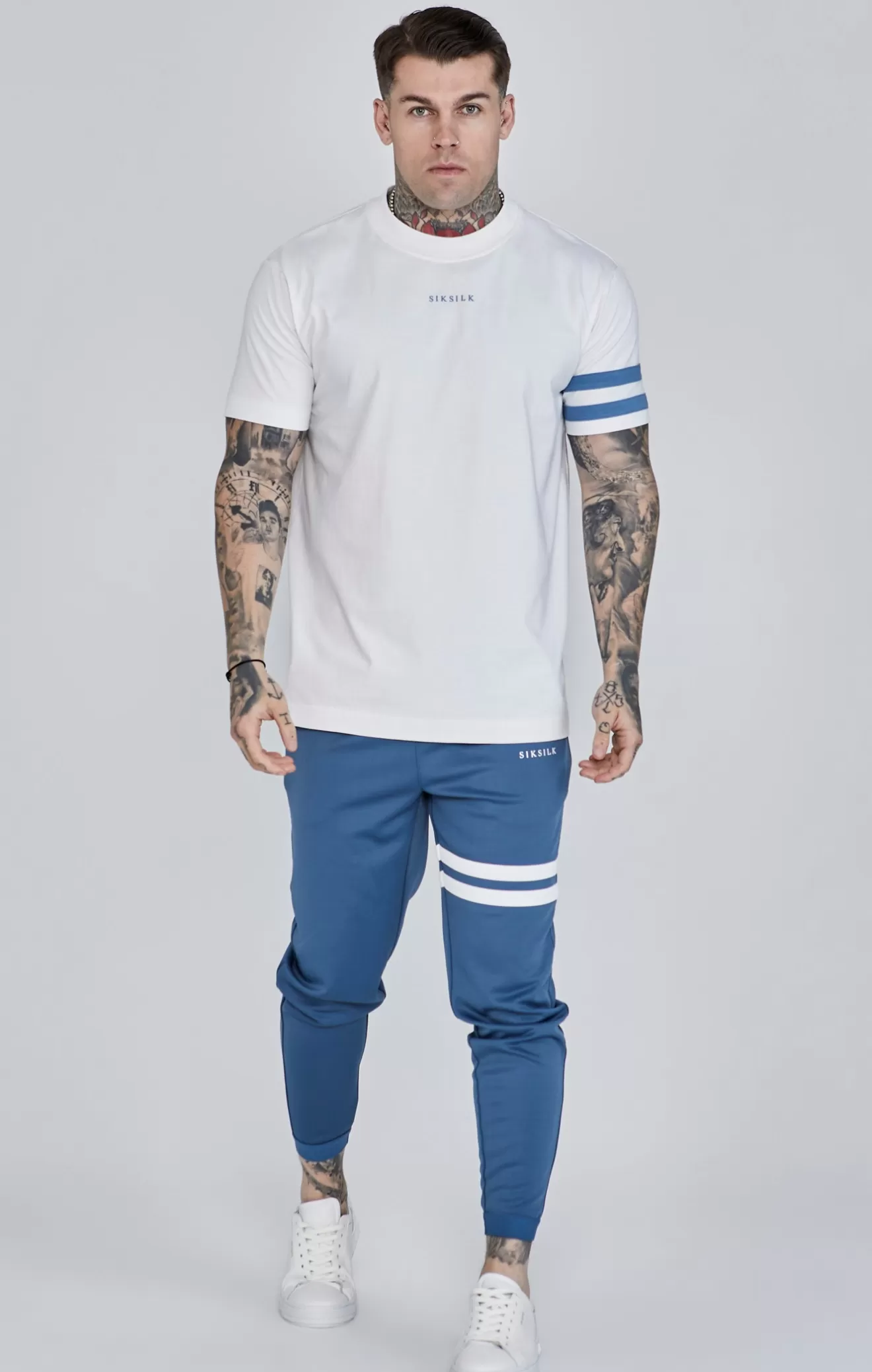 SikSilk T-Shirts^White Oversized T-Shirt