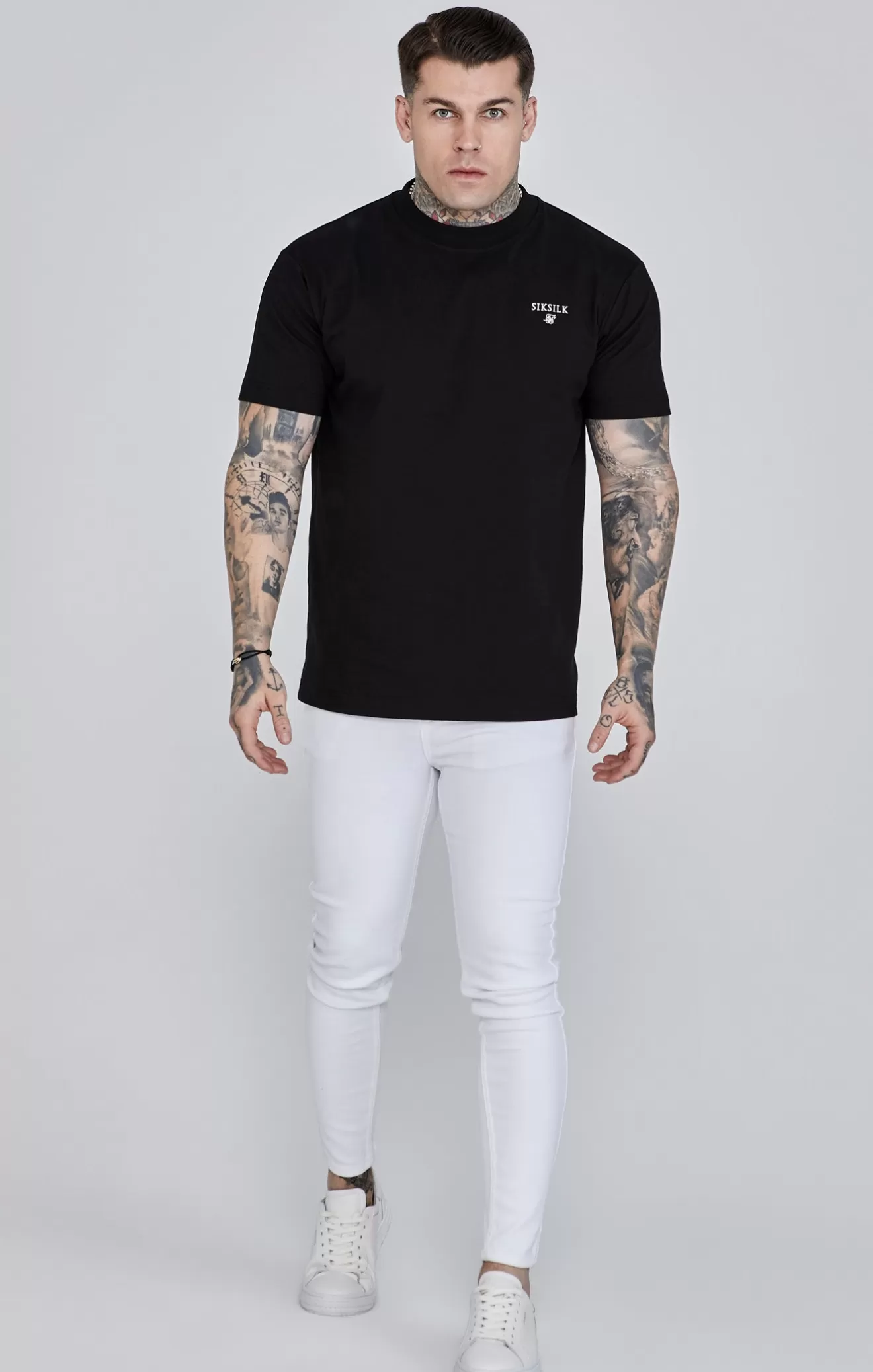 SikSilk Jeans^White Skinny Jeans