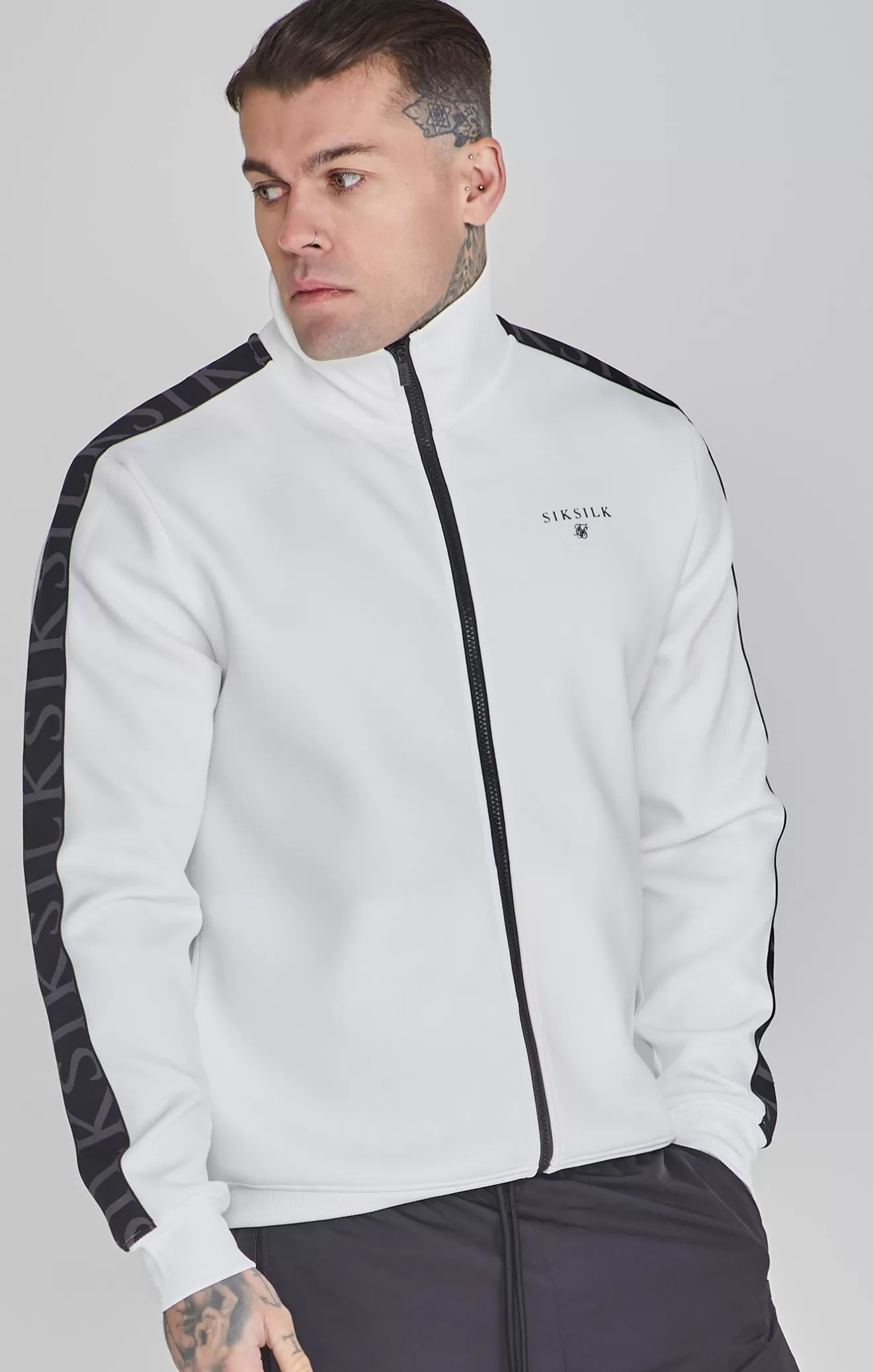 SikSilk Hoodies^White Track Top