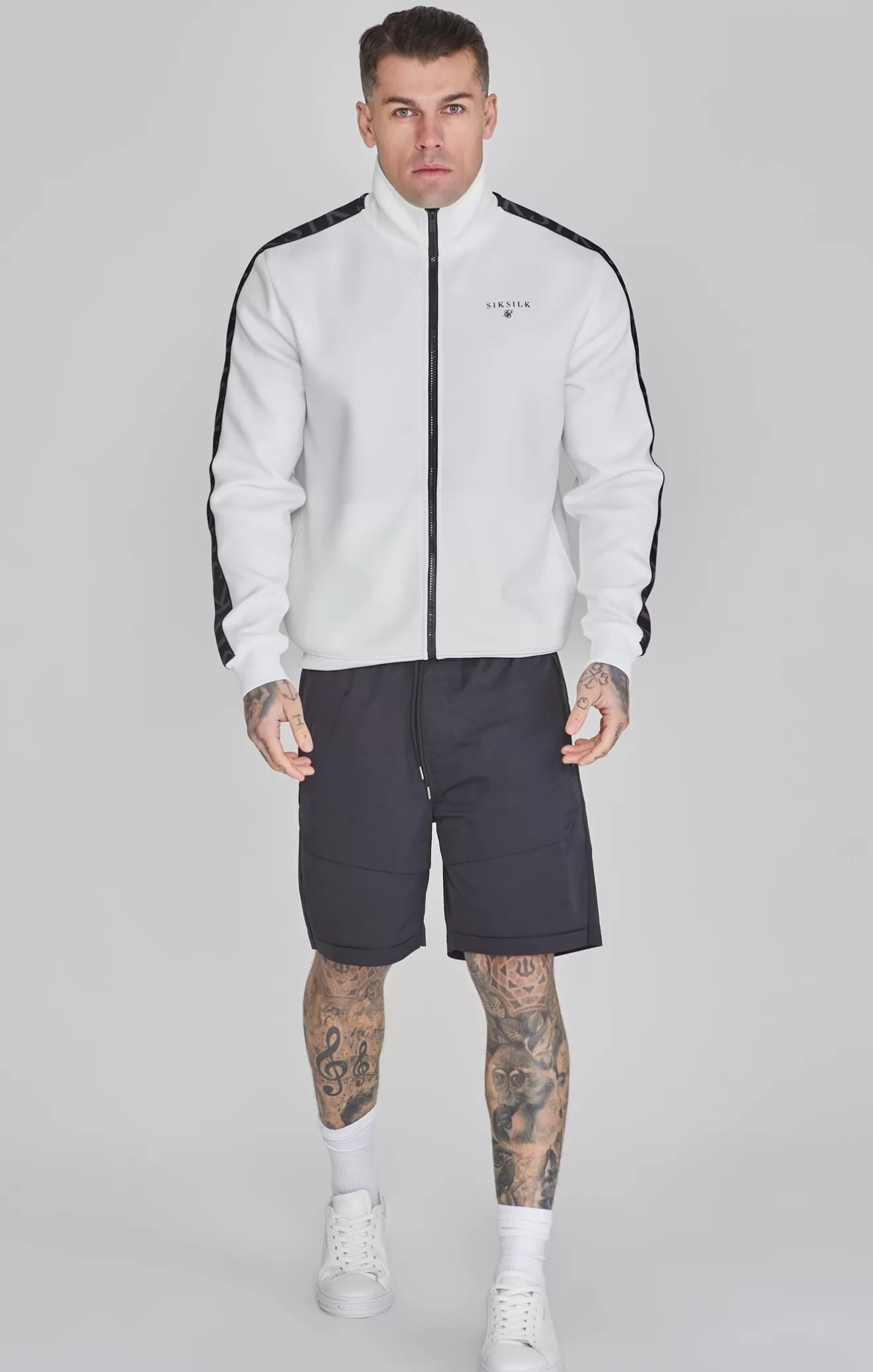SikSilk Hoodies^White Track Top