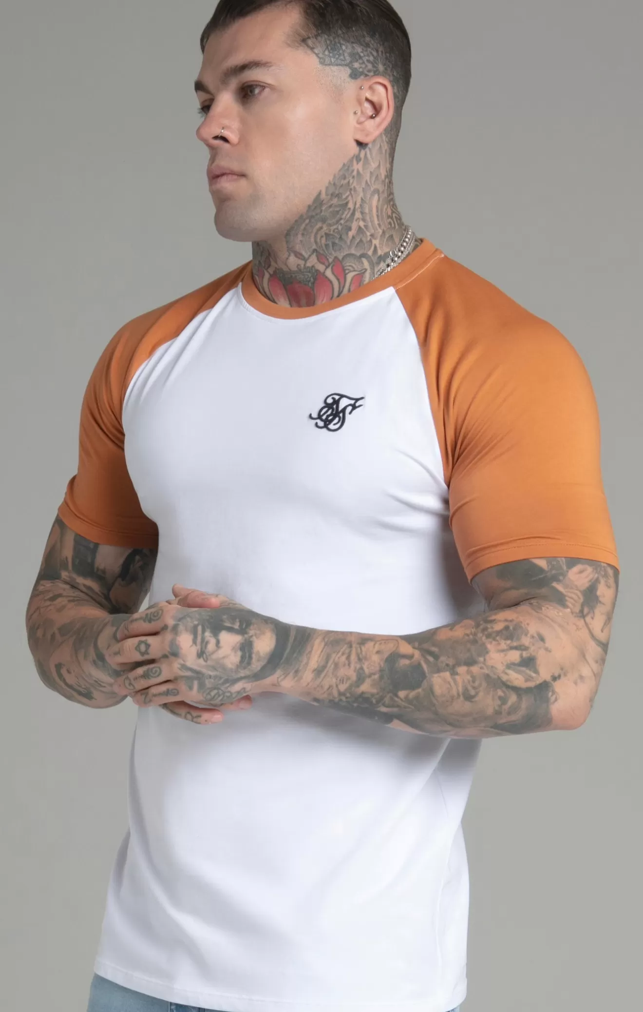 SikSilk T-Shirts^White Yellow Raglan T-Shirt