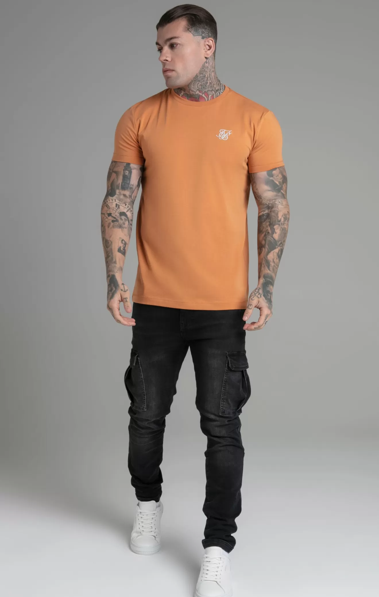 SikSilk T-Shirts^Yellow Muscle Fit T-Shirt
